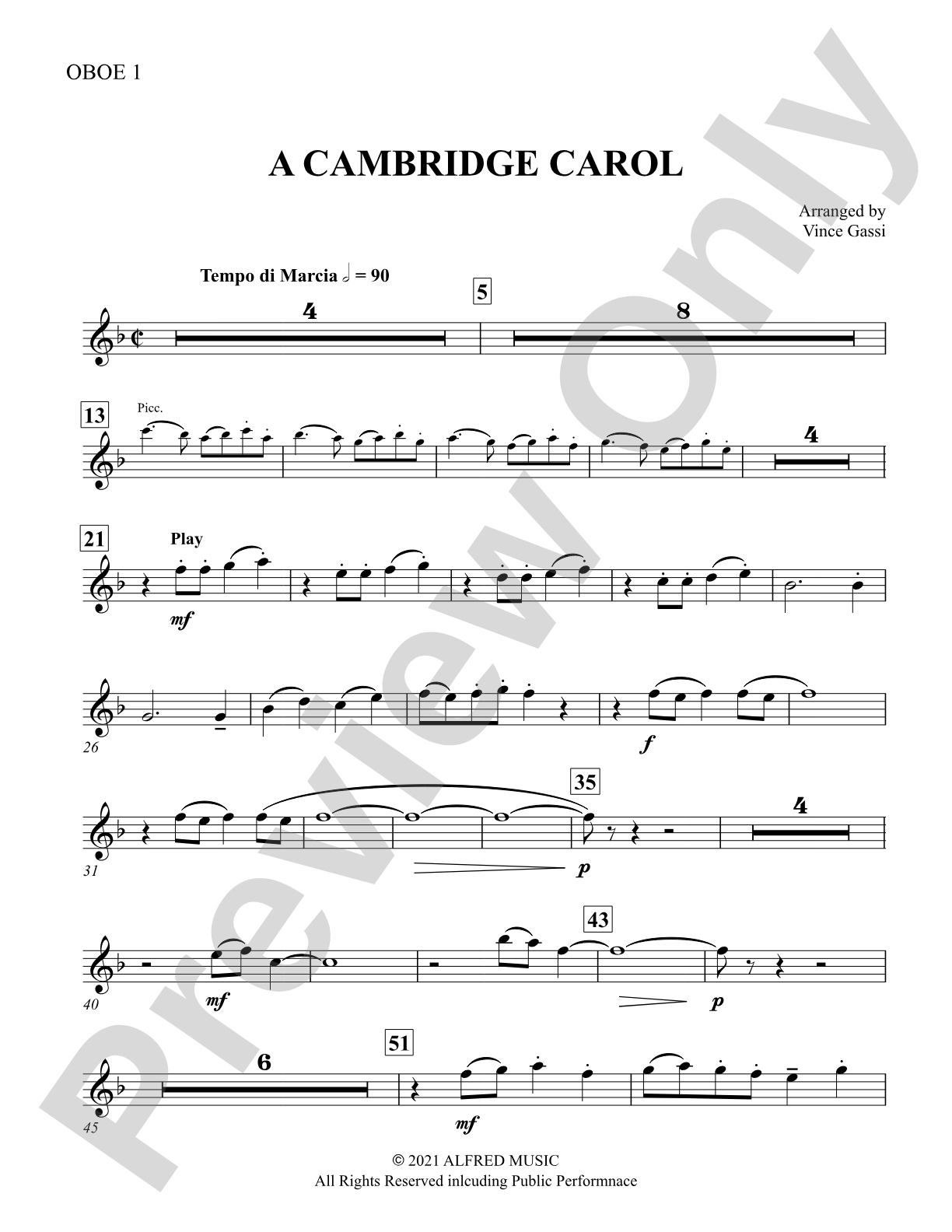 A Cambridge Carol: Oboe
