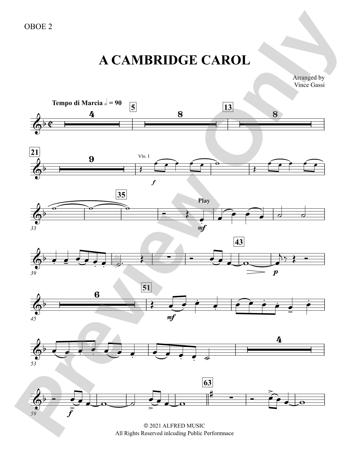 A Cambridge Carol: 2nd Oboe