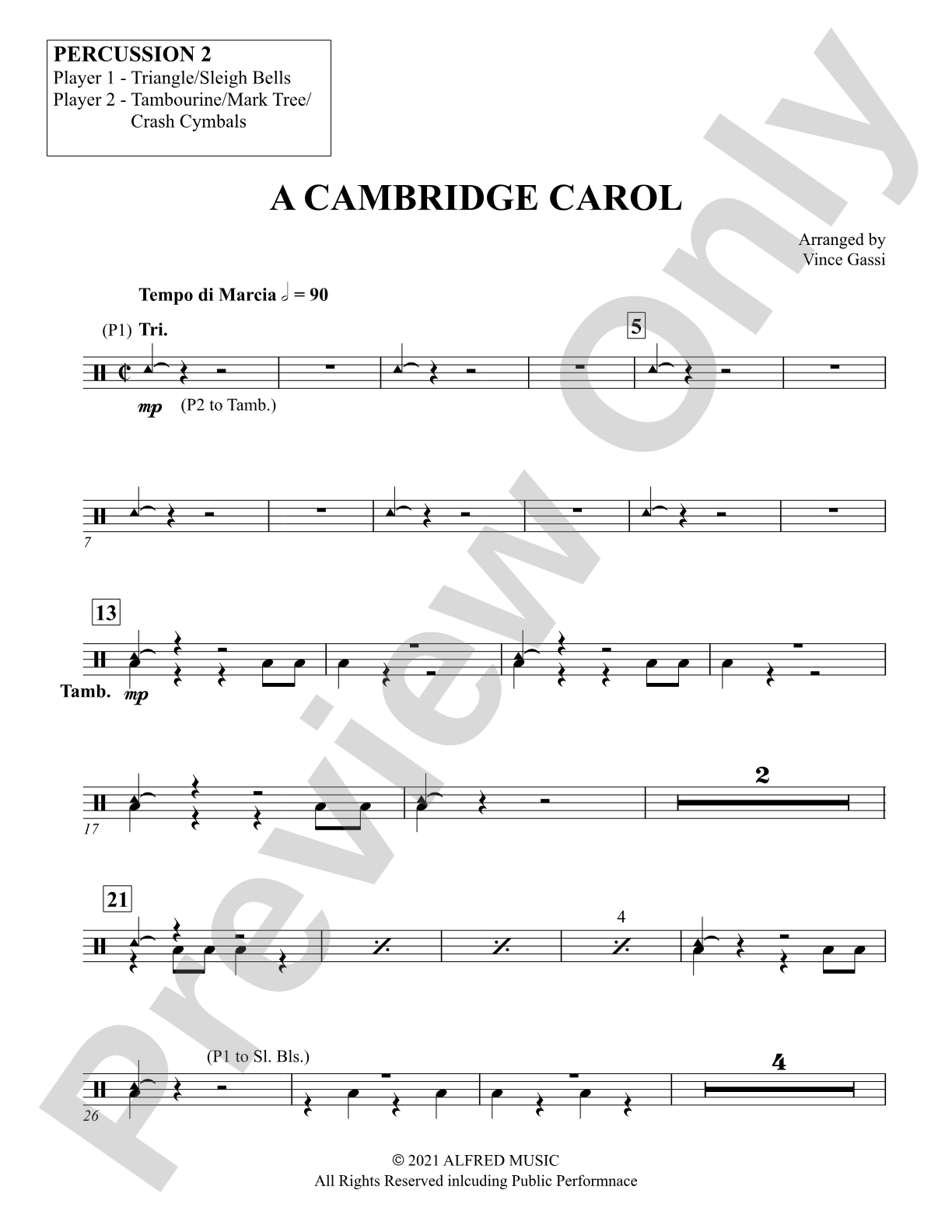 A Cambridge Carol: 2nd Percussion