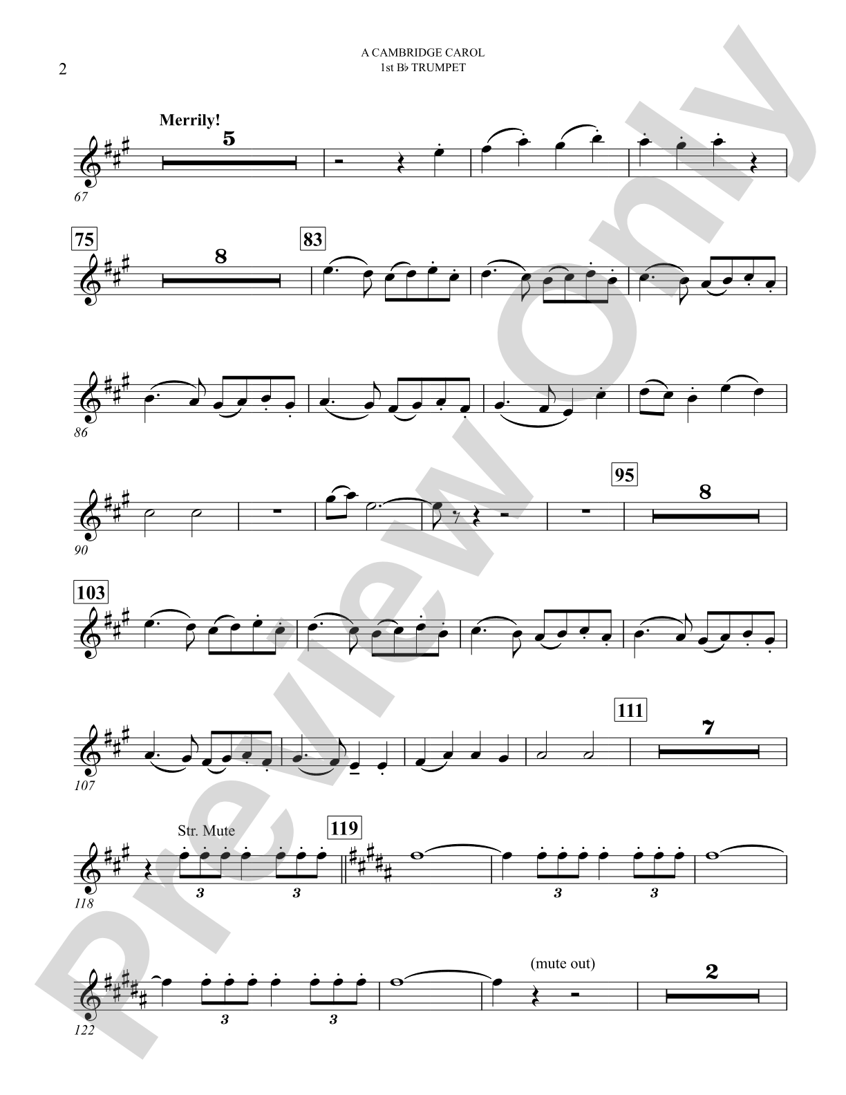 A Cambridge Carol: 1st B-flat Trumpet
