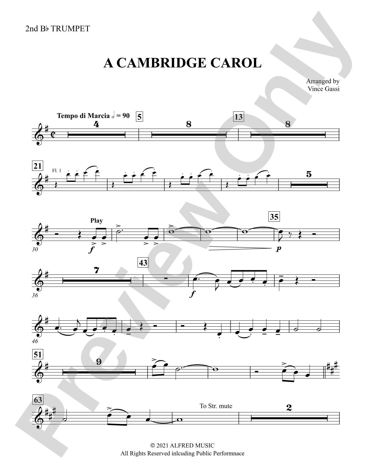 A Cambridge Carol: 2nd B-flat Trumpet