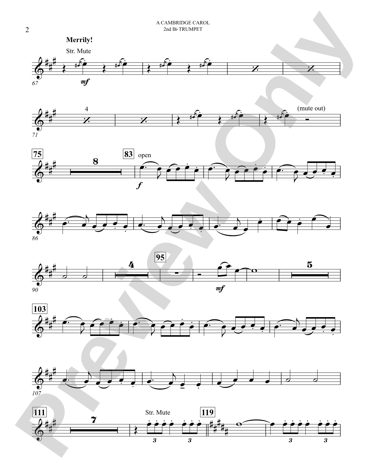 A Cambridge Carol: 2nd B-flat Trumpet