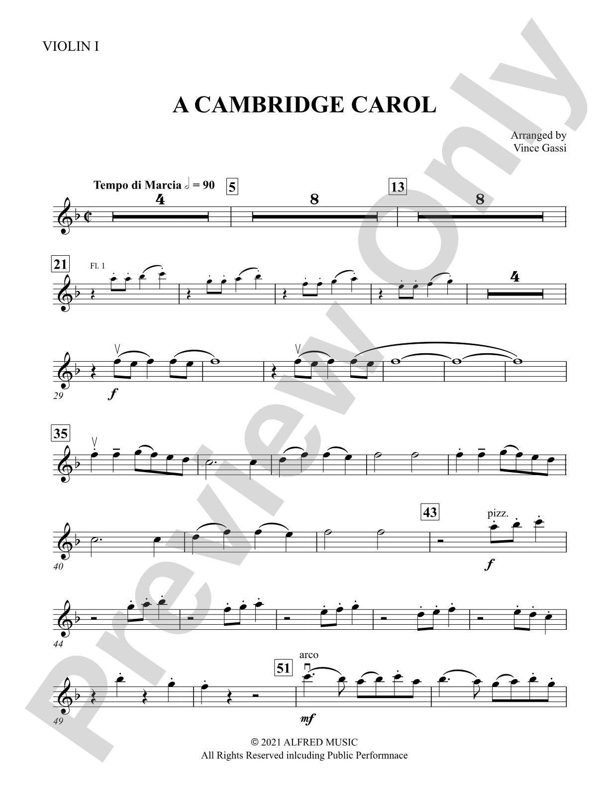 A Cambridge Carol: 1st Violin