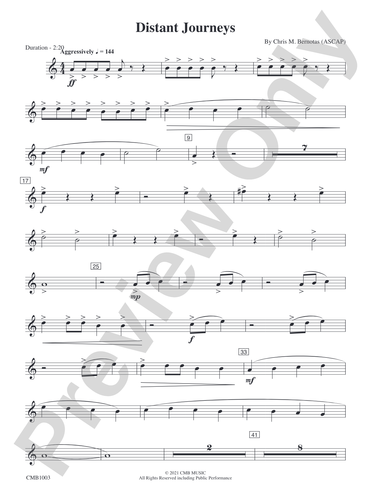 Distant Journeys: E-flat Alto Saxophone