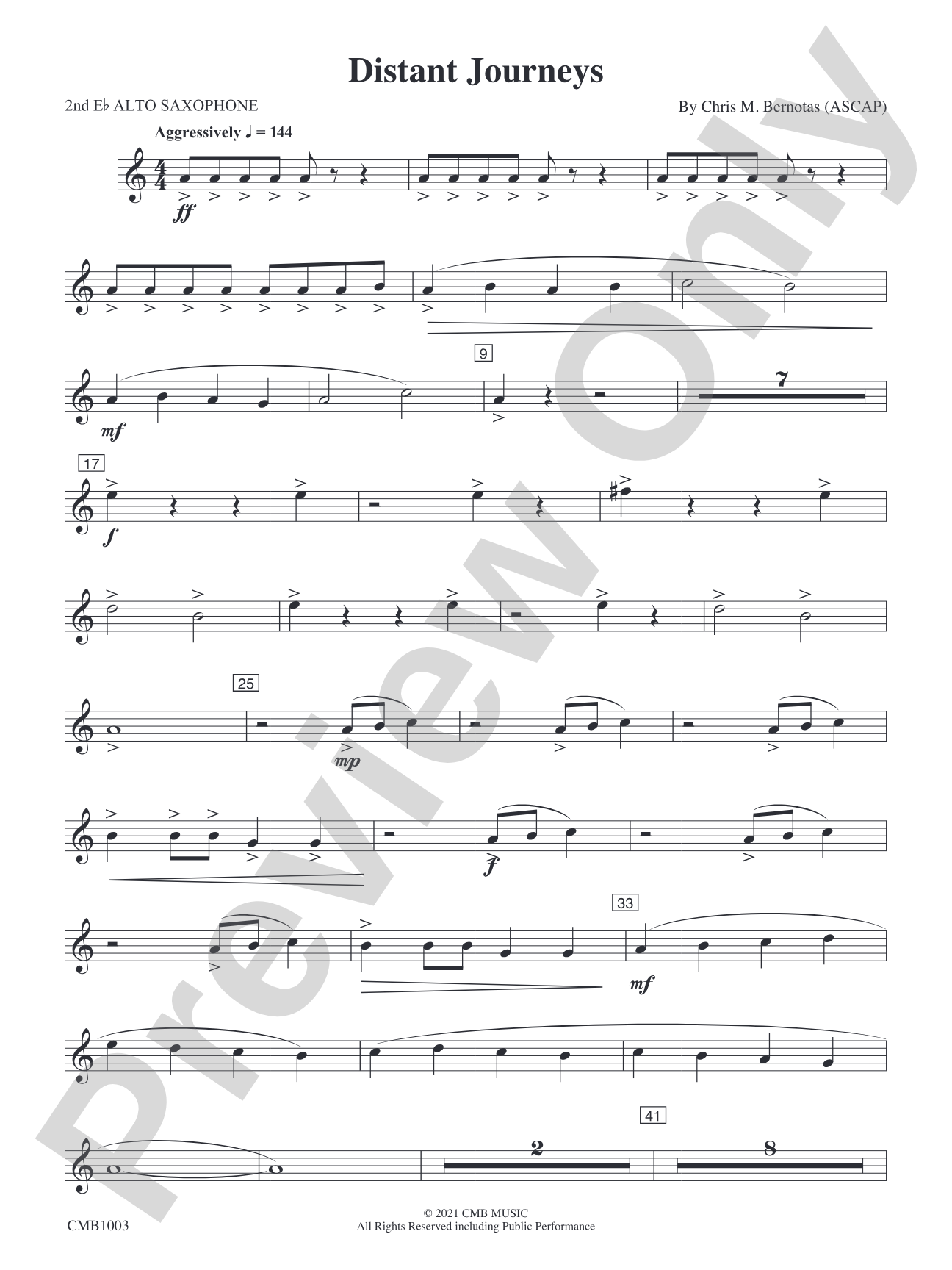 Distant Journeys: 2nd E-flat Alto Saxophone