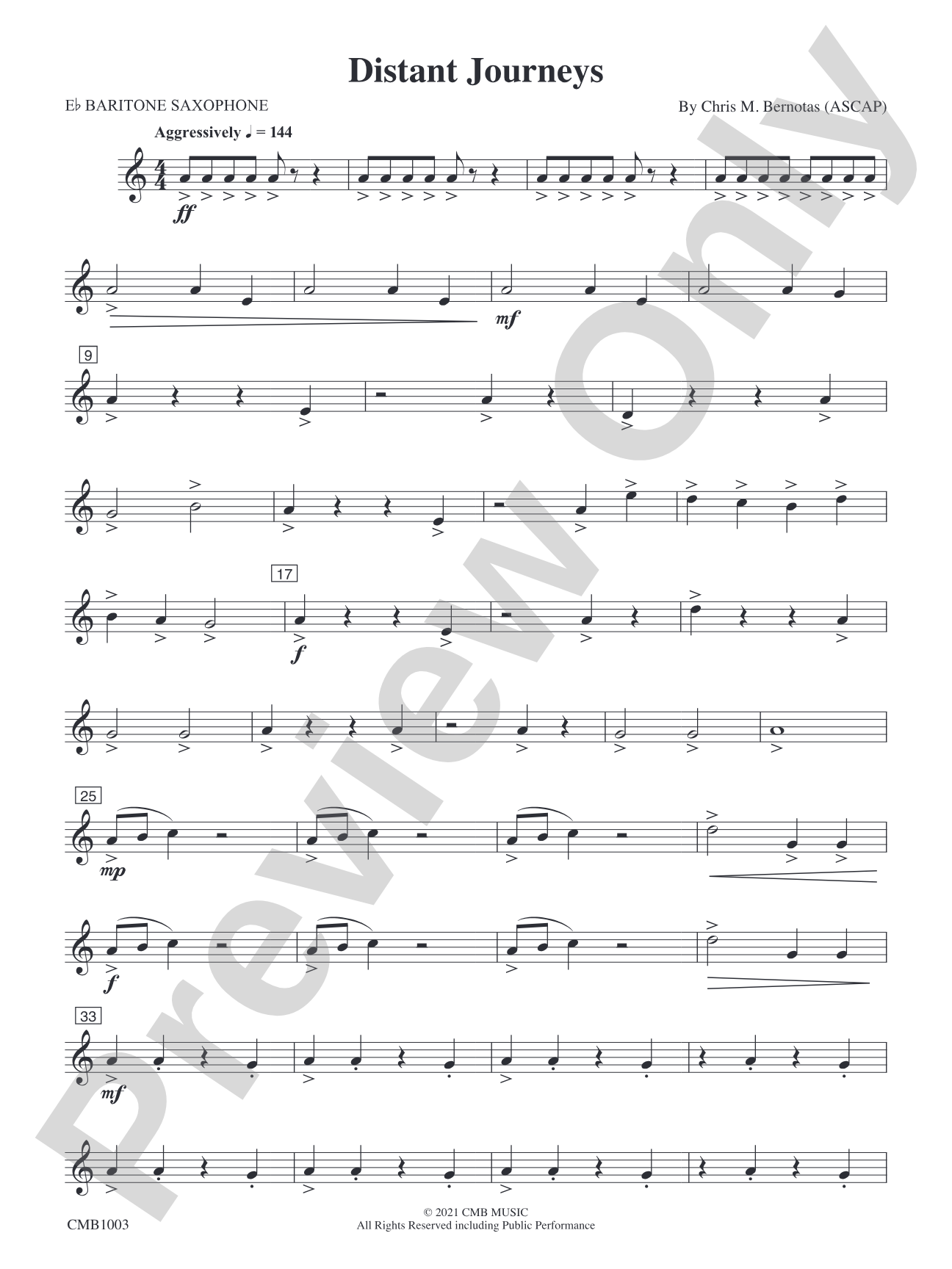 Distant Journeys: E-flat Baritone Saxophone