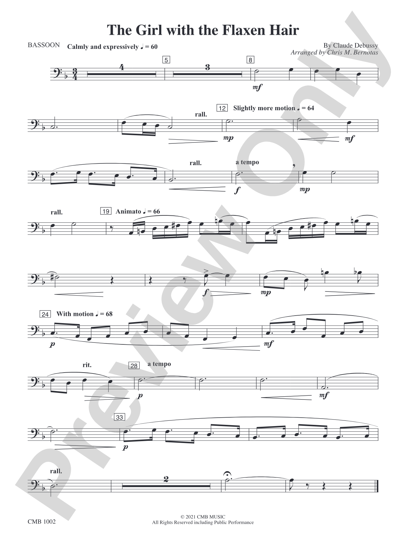 The Girl with the Flaxen Hair: Bassoon