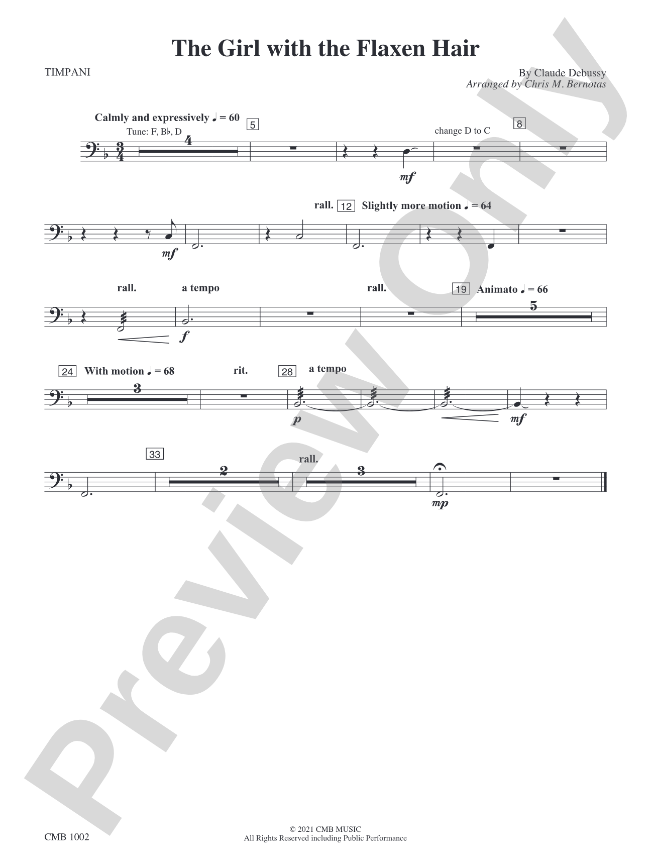 The Girl with the Flaxen Hair: Timpani
