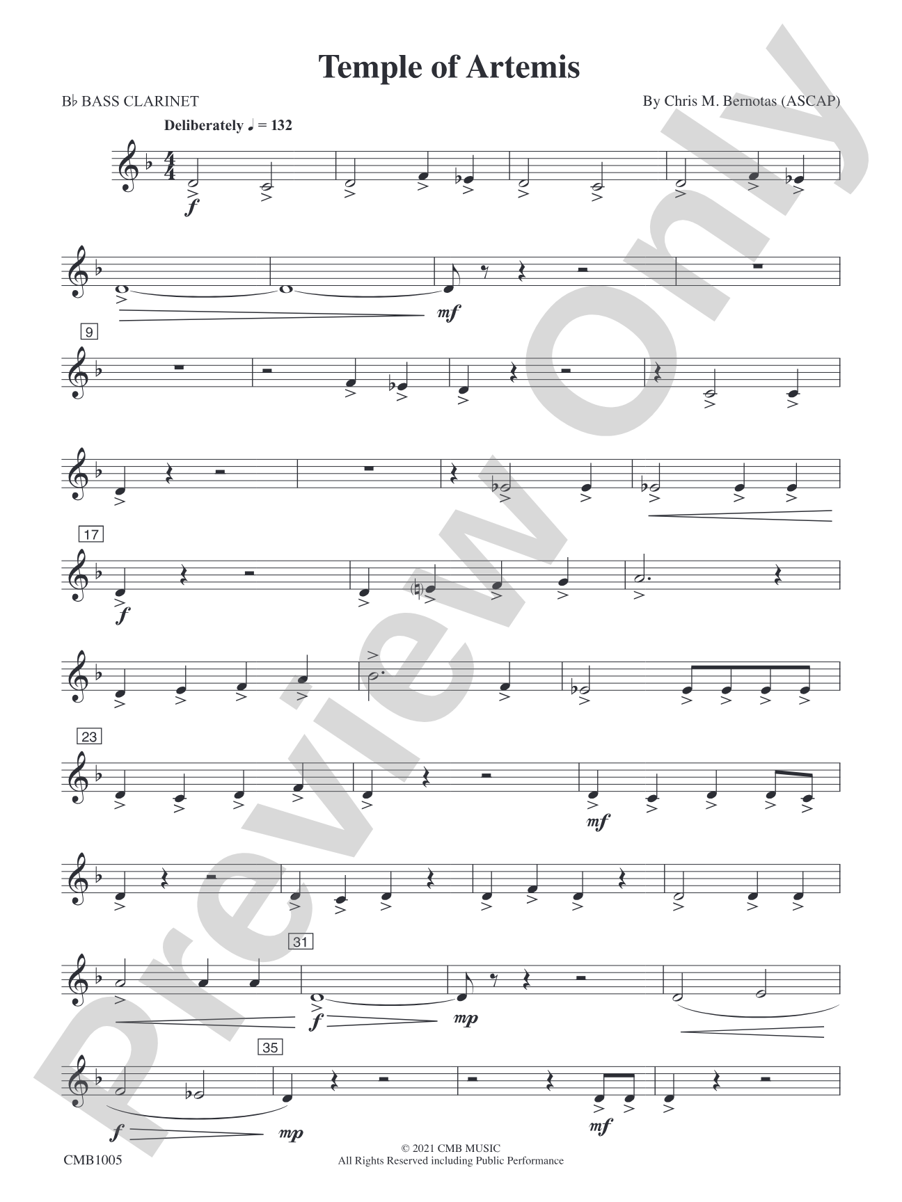 Temple of Artemis: Bass Clarinet 1