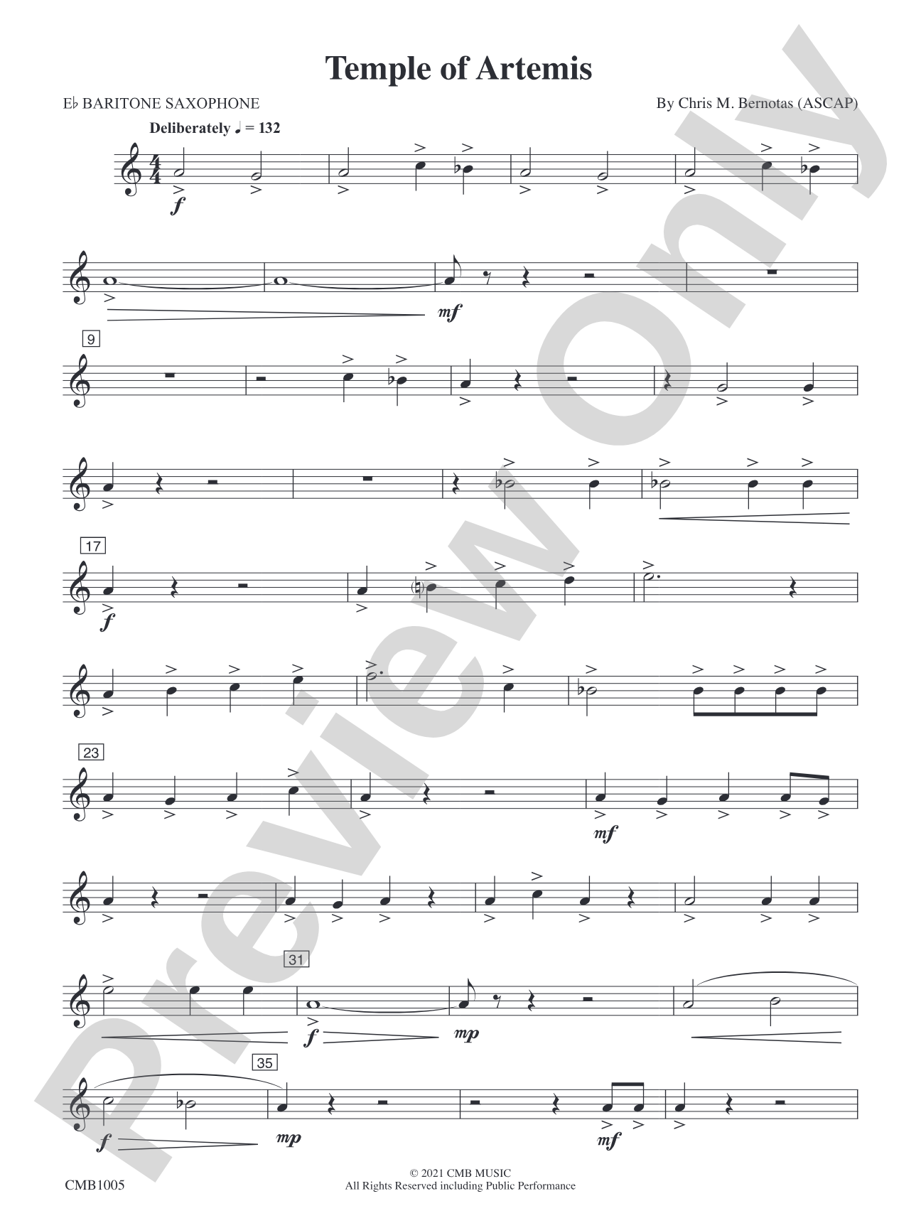 Temple of Artemis: E-flat Baritone Saxophone