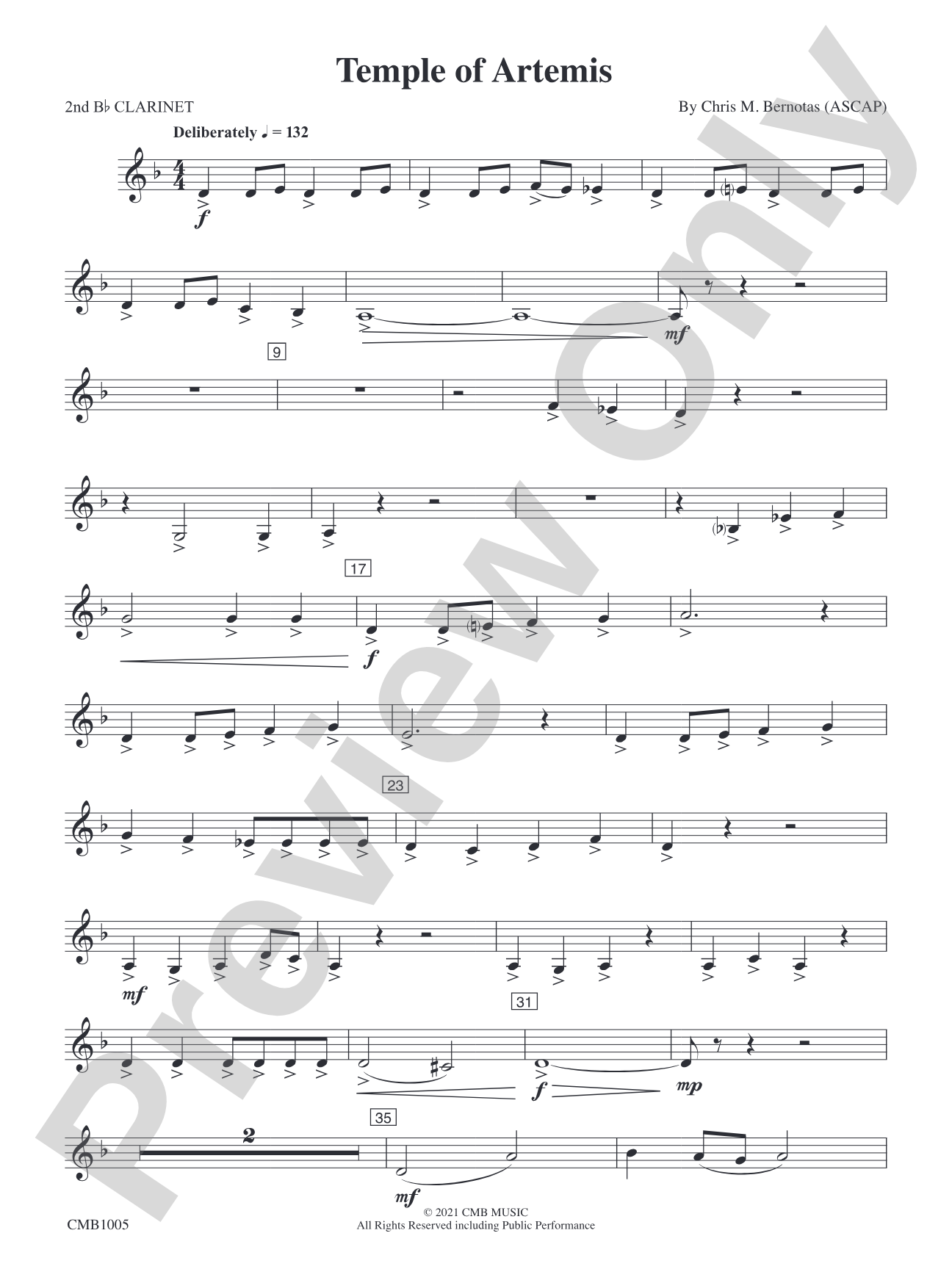 Temple of Artemis: 2nd B-flat Clarinet