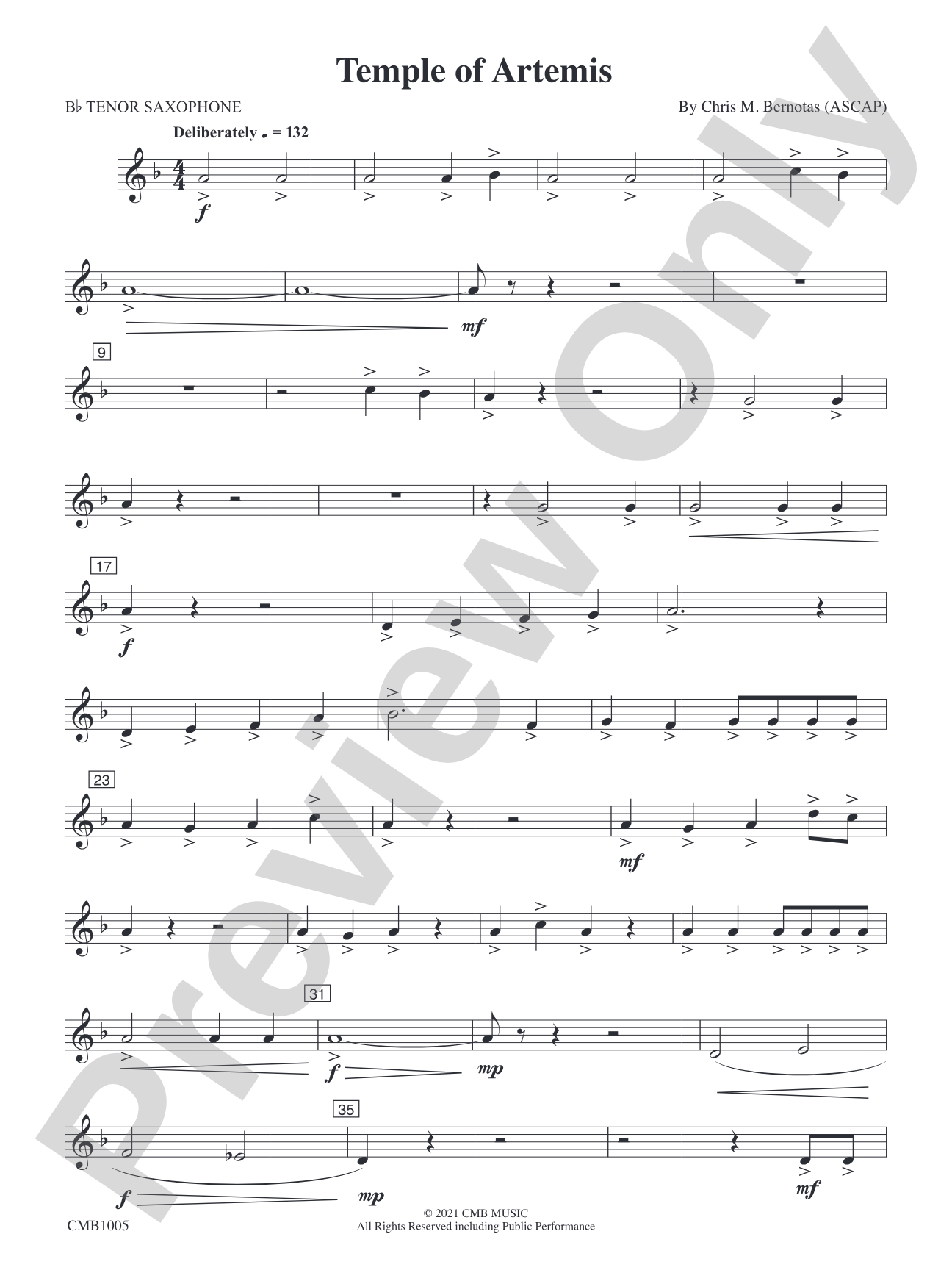 Temple of Artemis: B-flat Tenor Saxophone