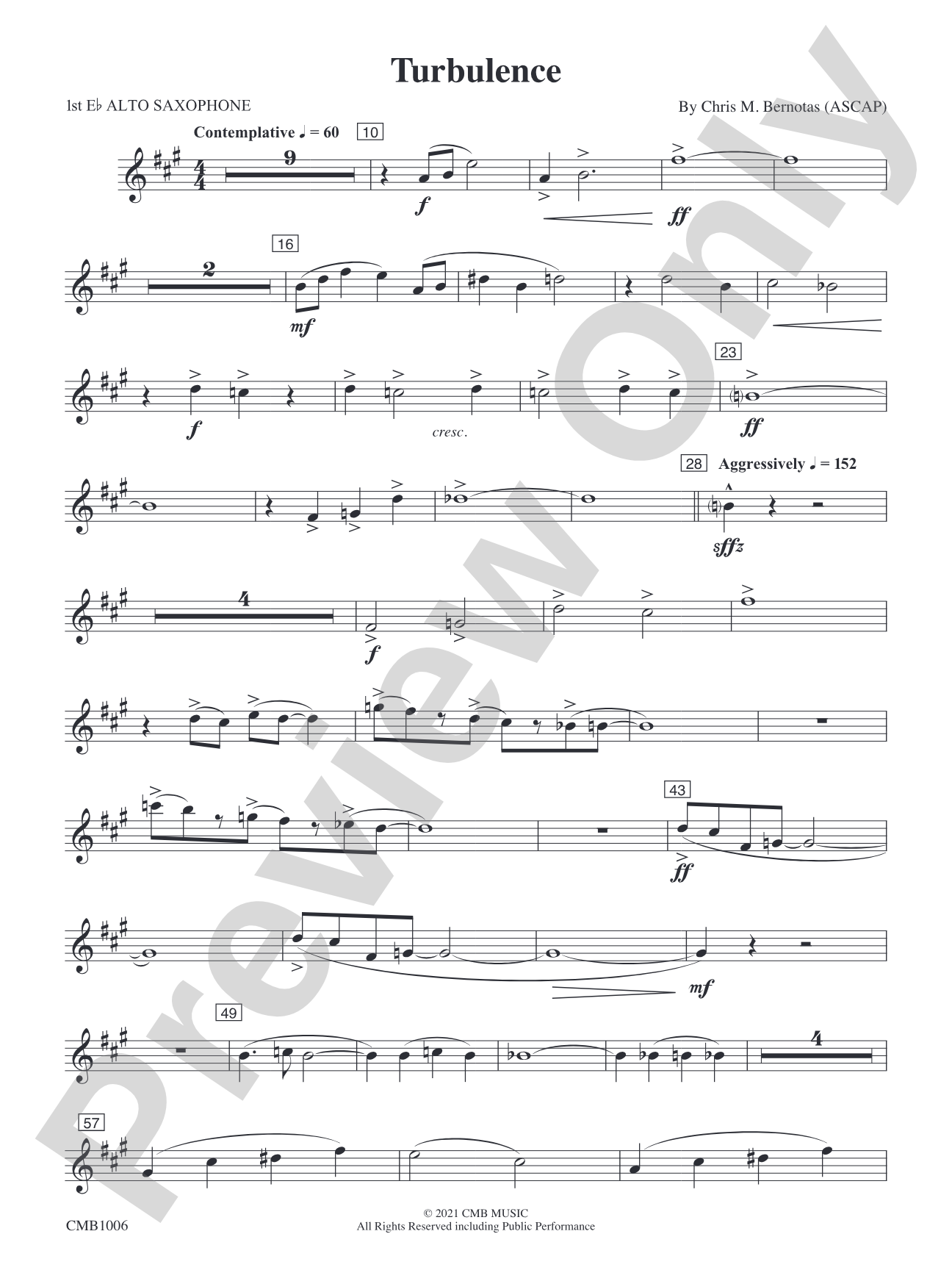 Turbulence: E-flat Alto Saxophone