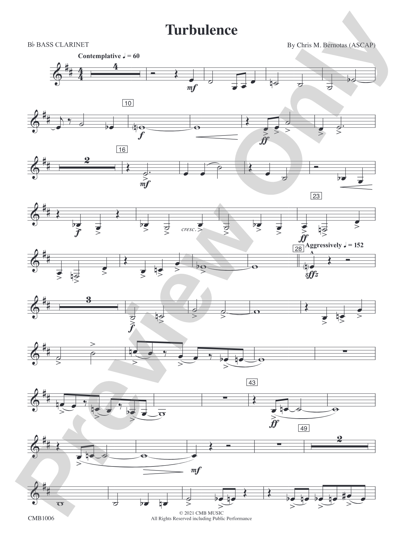 Turbulence: Bass Clarinet 1