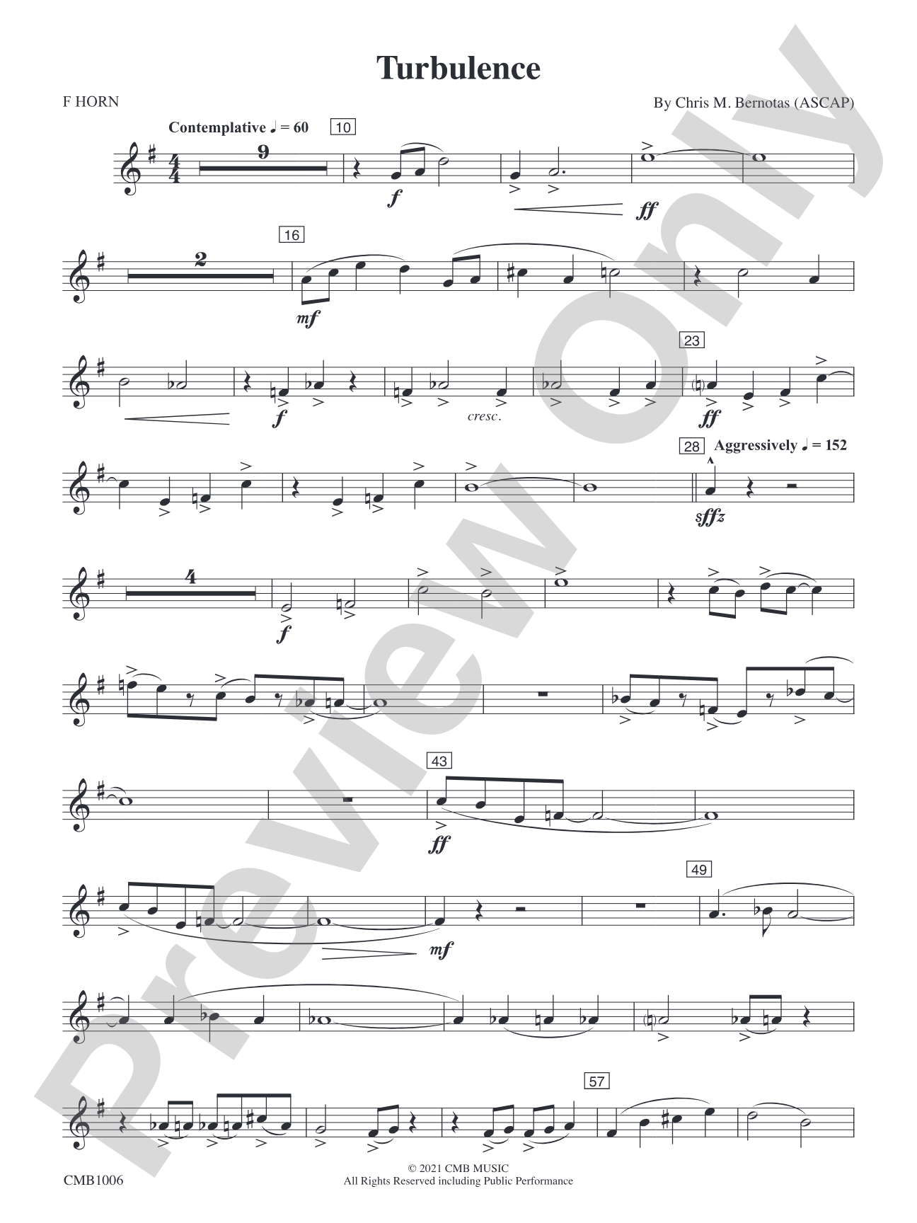 Turbulence: 1st F Horn