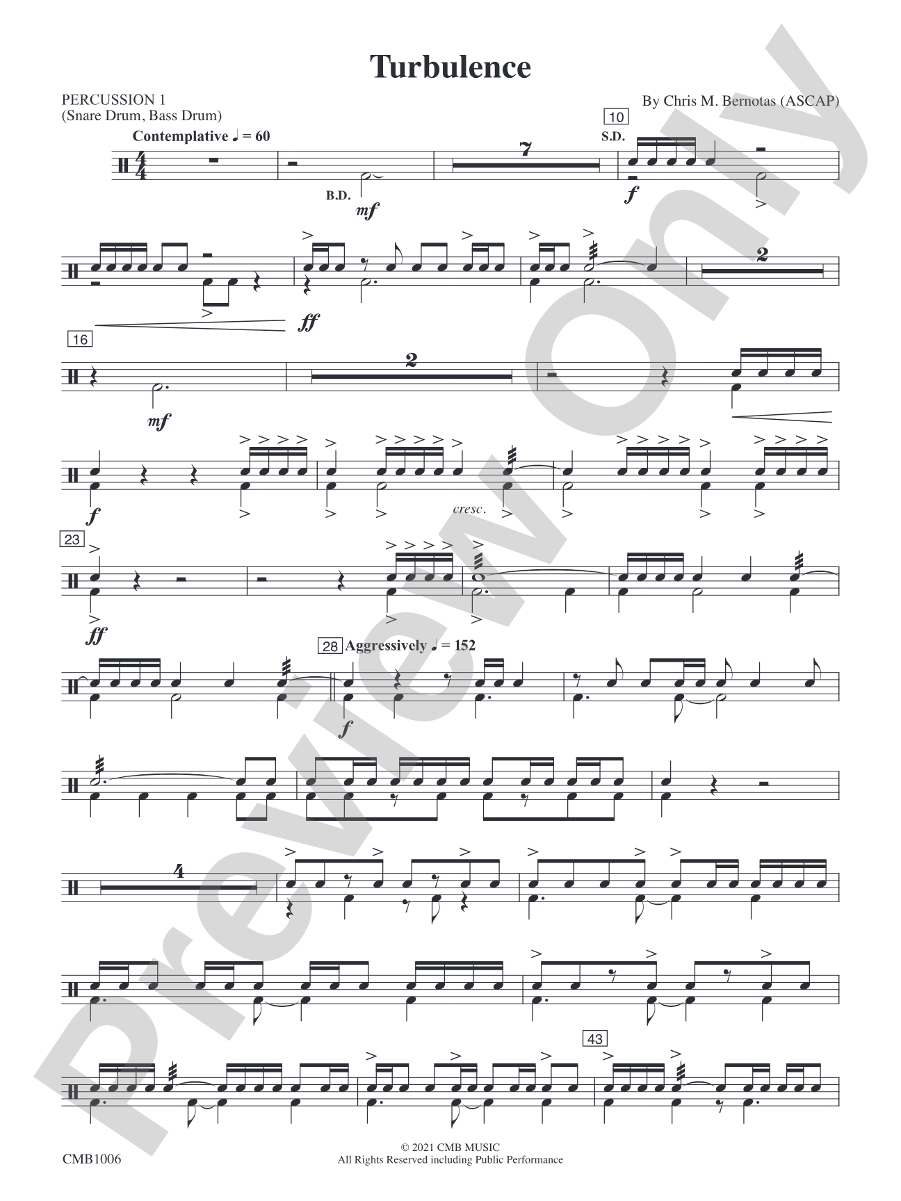Turbulence: 1st Percussion