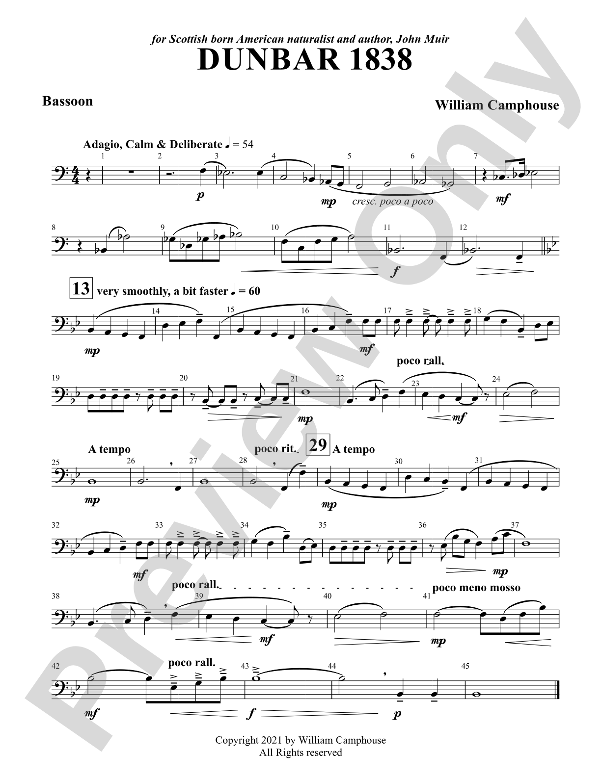 Dunbar 1838: Bassoon