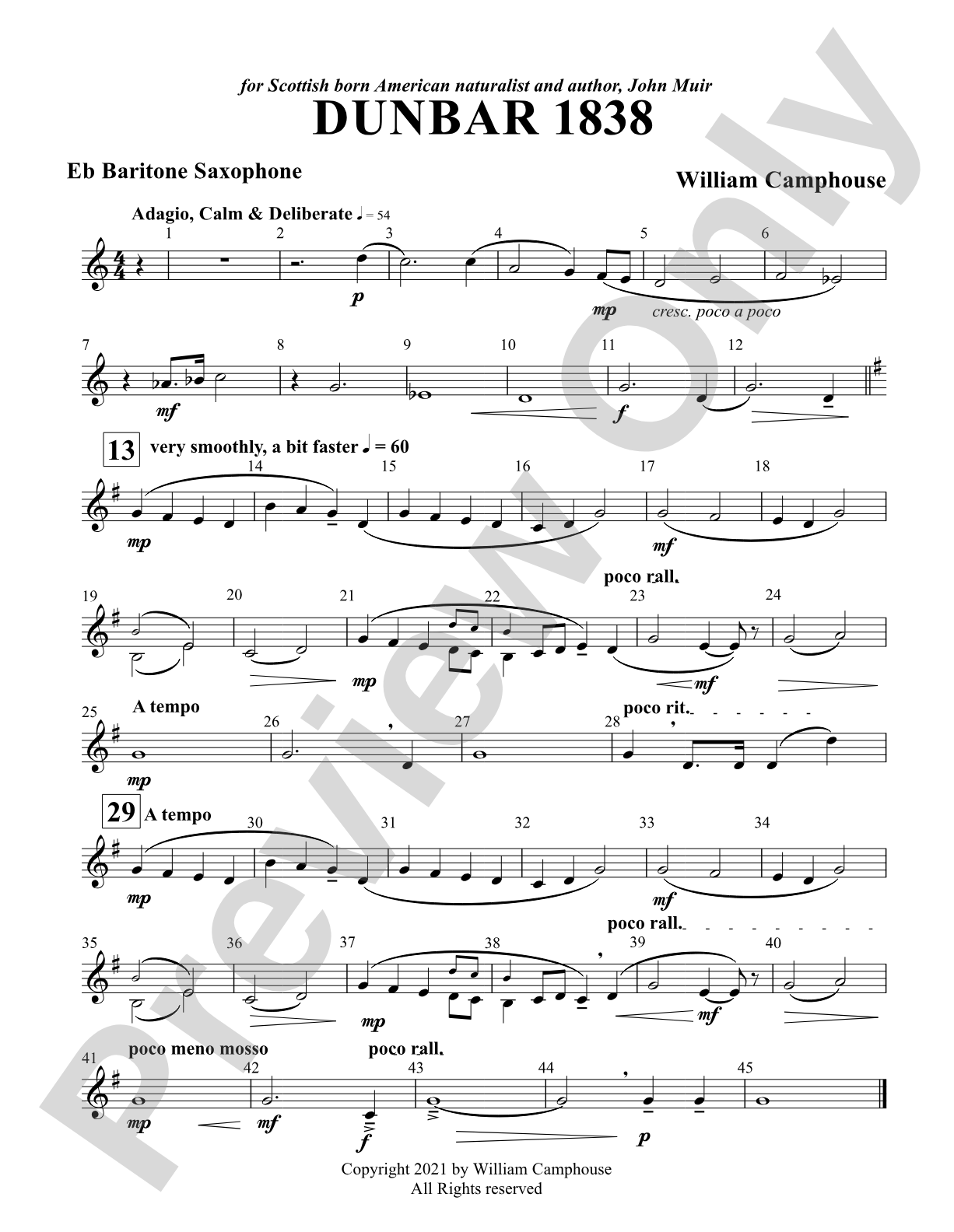 Dunbar 1838: E-flat Baritone Saxophone