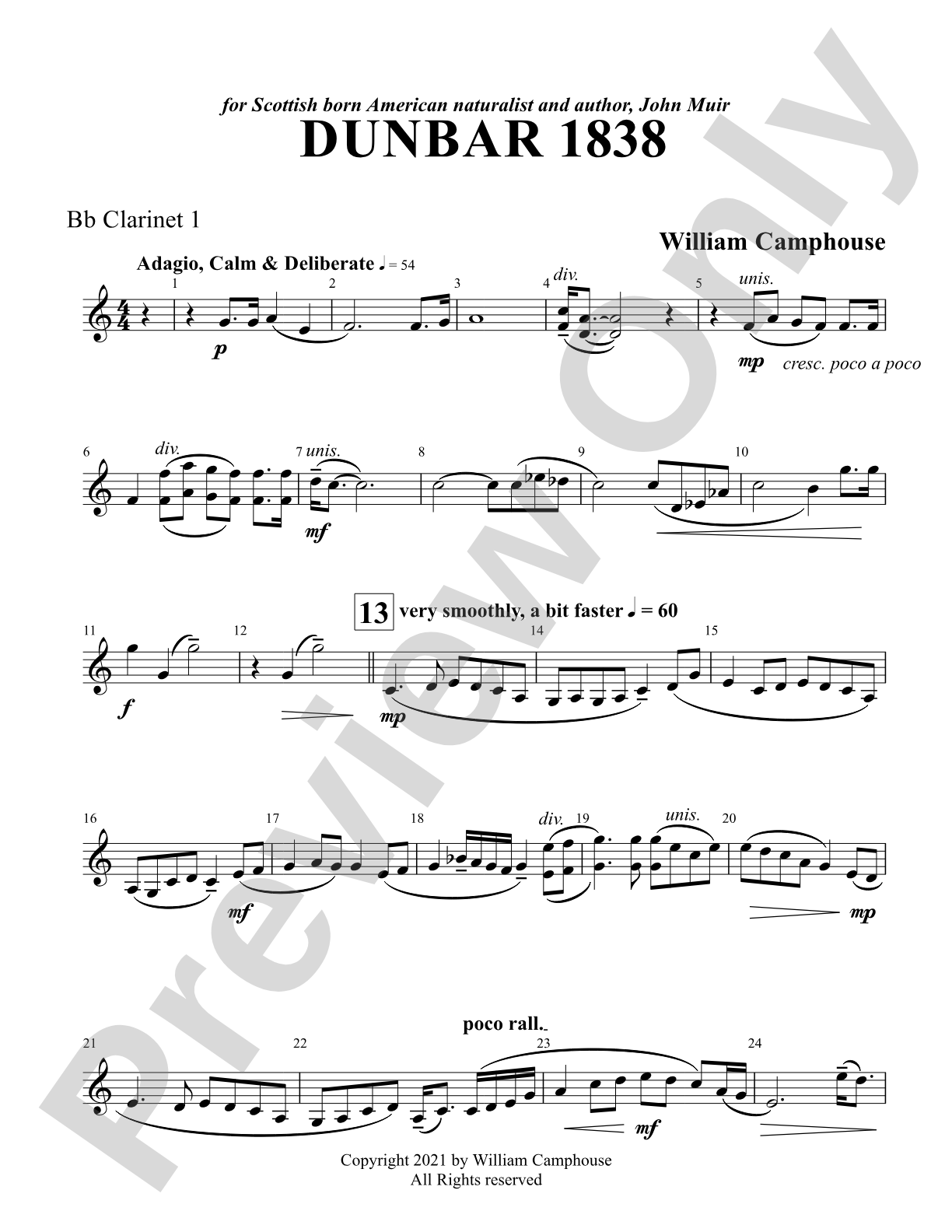 Dunbar 1838: 1st B-flat Clarinet