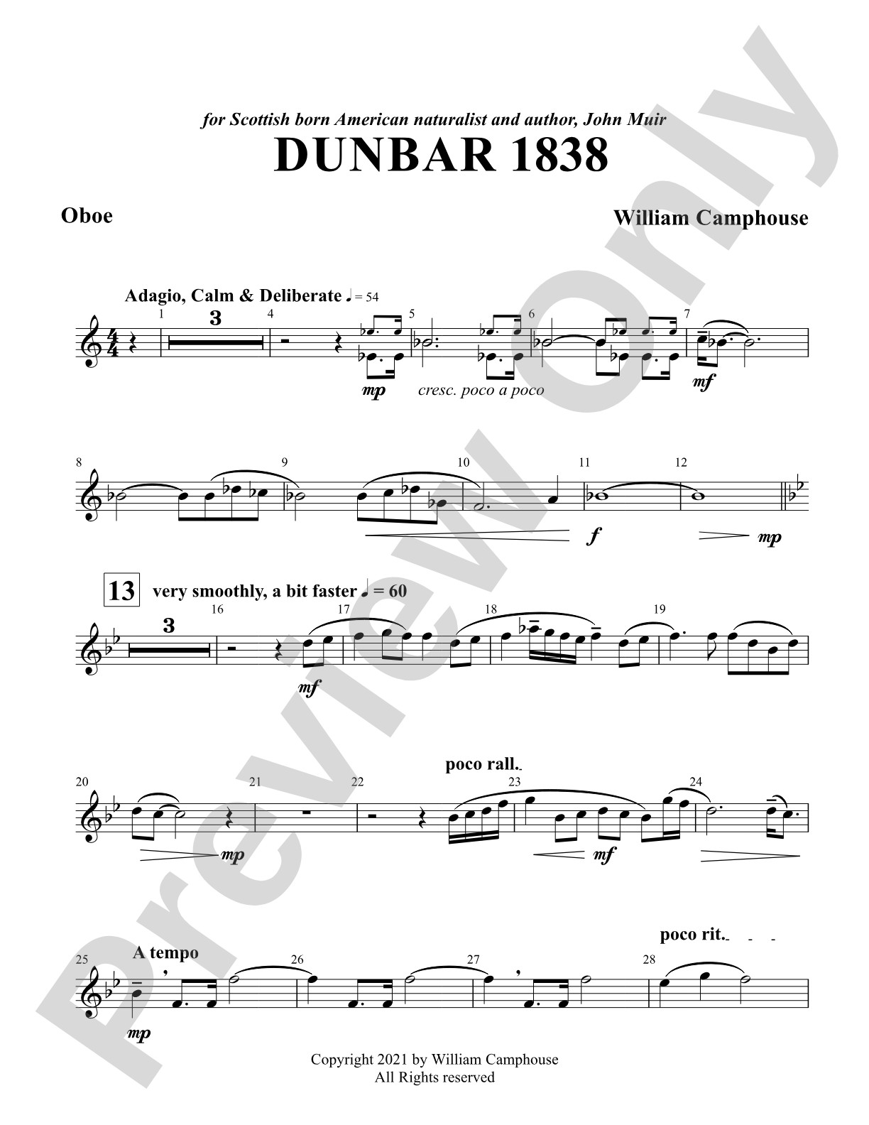 Dunbar 1838: Oboe