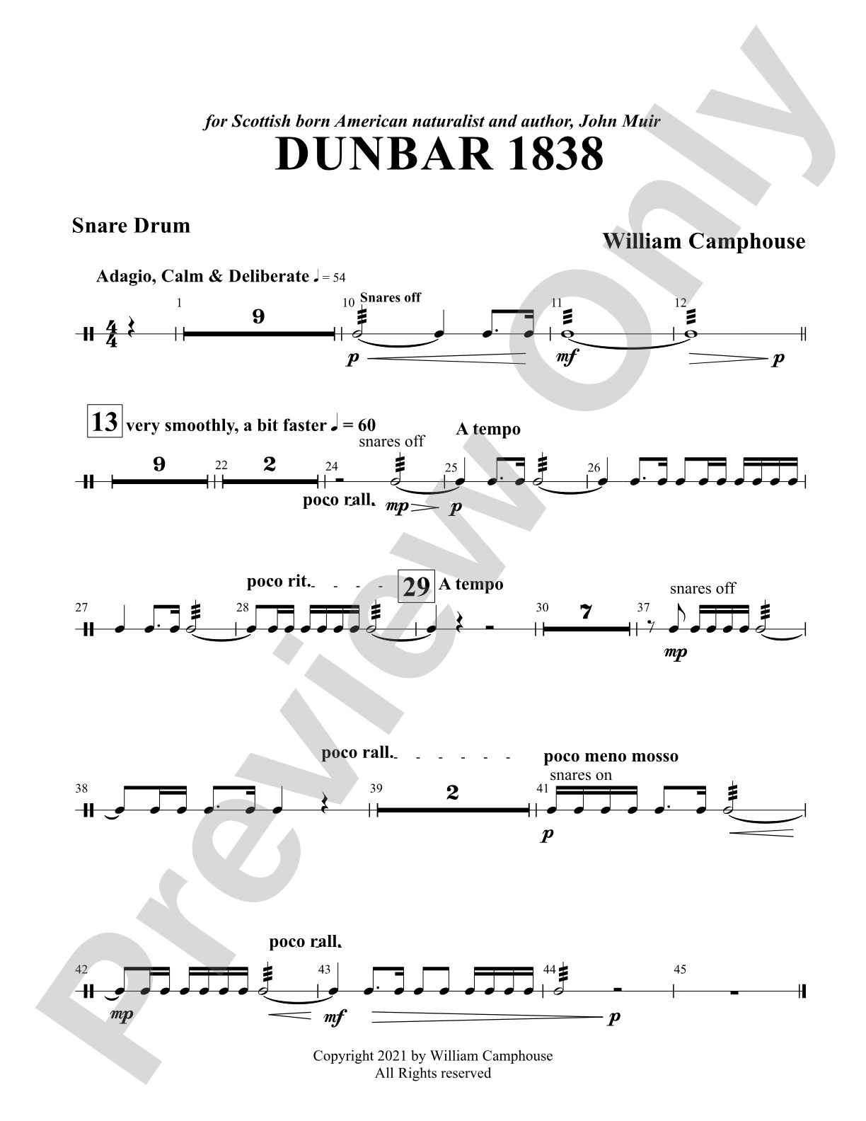 Dunbar 1838: Snare Drum