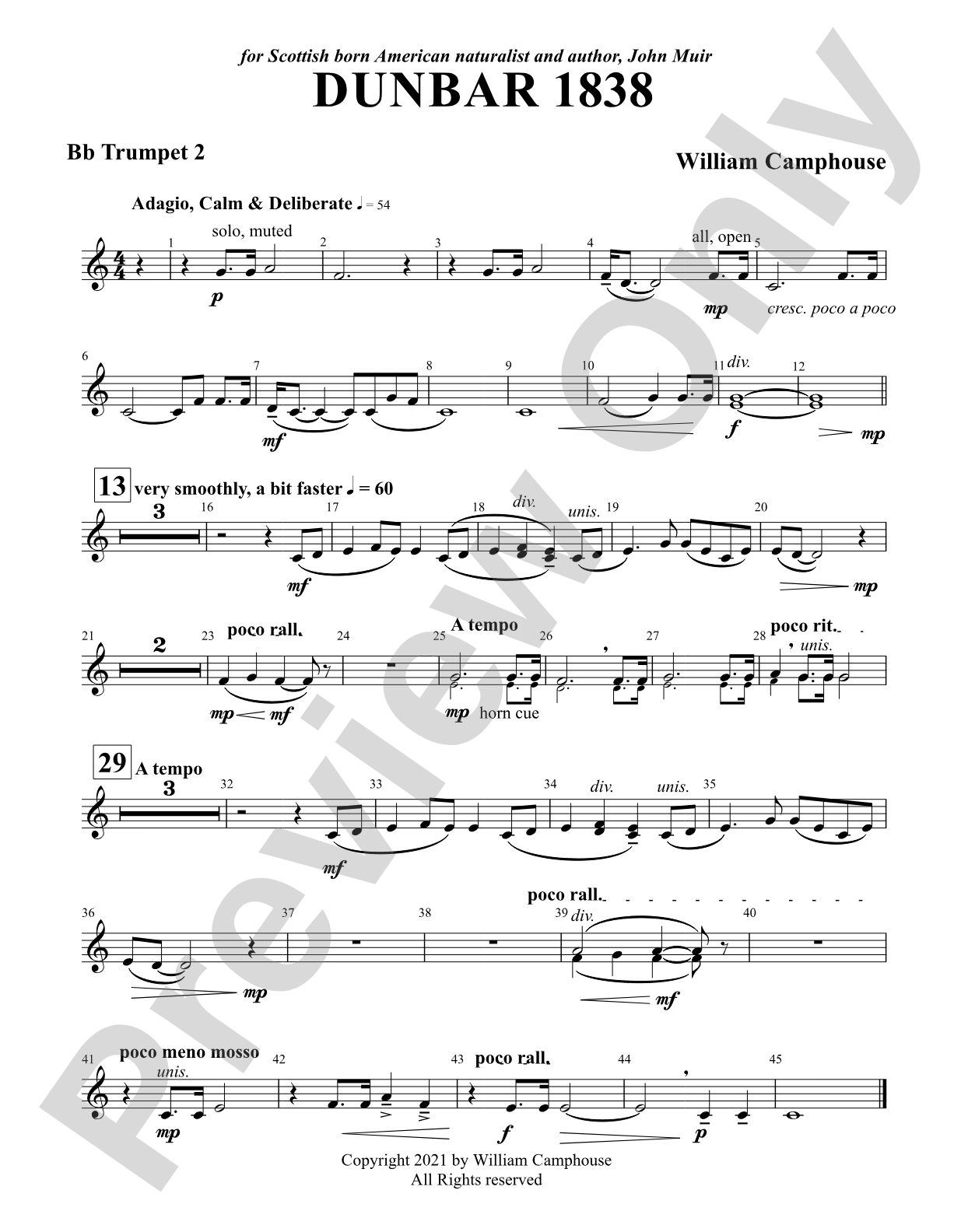 Dunbar 1838: 2nd B-flat Trumpet