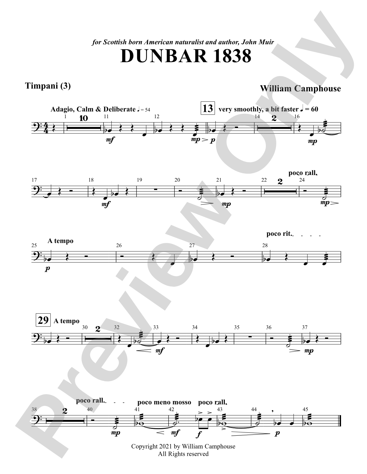 Dunbar 1838: Timpani