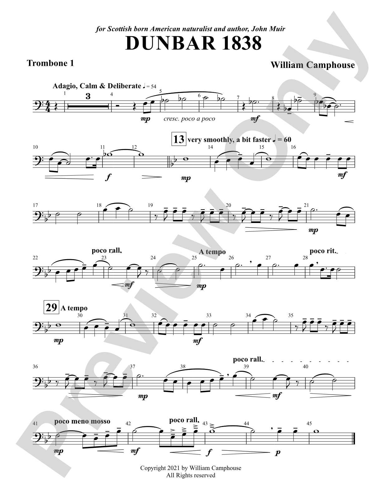 Dunbar 1838: 1st Trombone