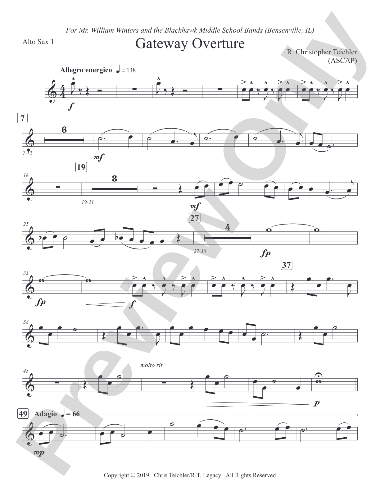 Gateway Overture: E-flat Alto Saxophone