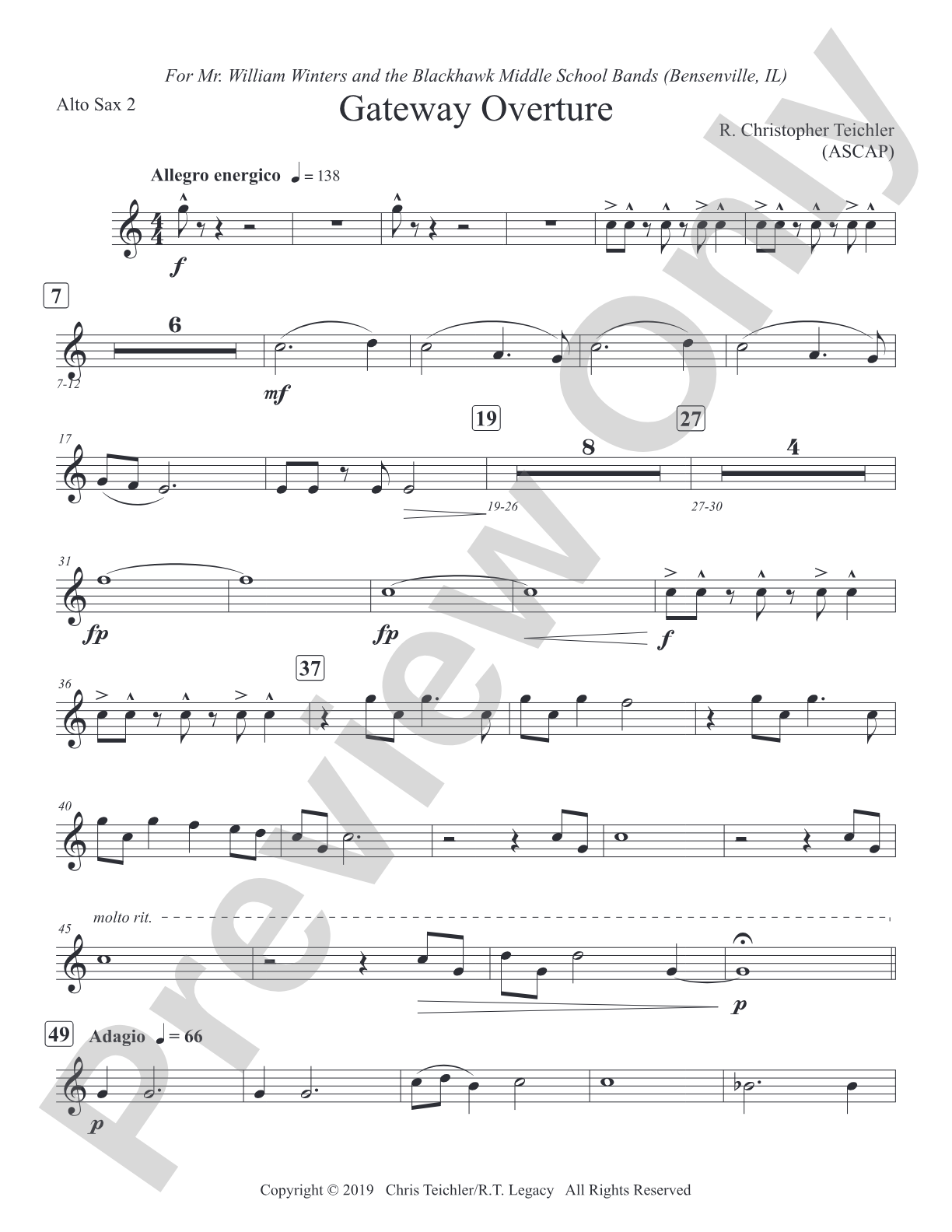 Gateway Overture: 2nd E-flat Alto Saxophone