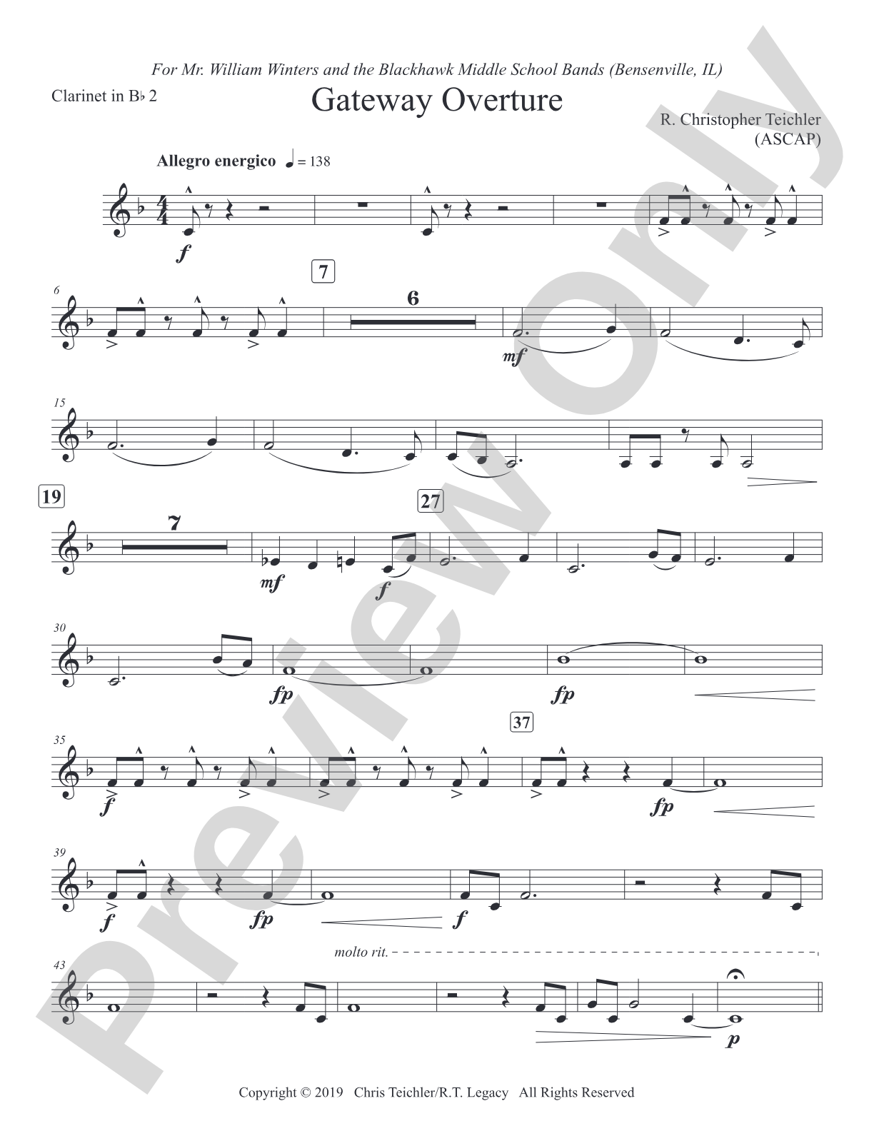 Gateway Overture: 2nd B-flat Clarinet
