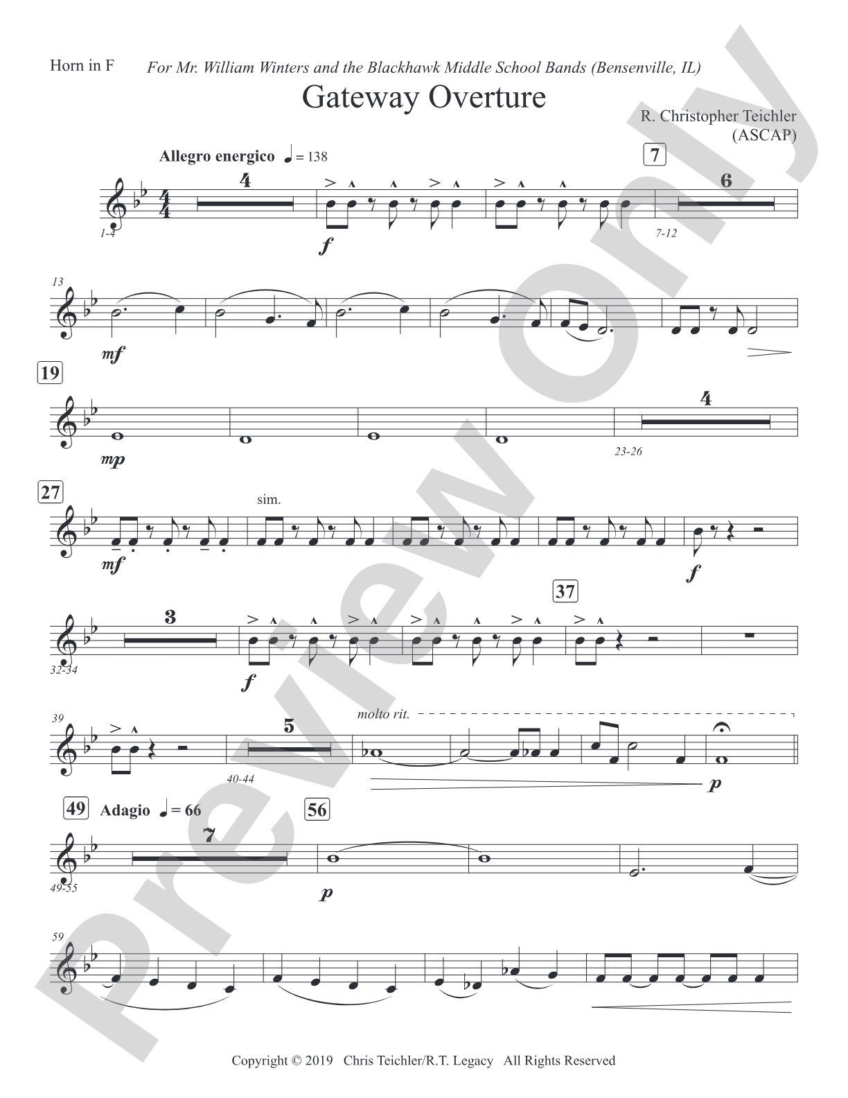 Gateway Overture: 1st F Horn