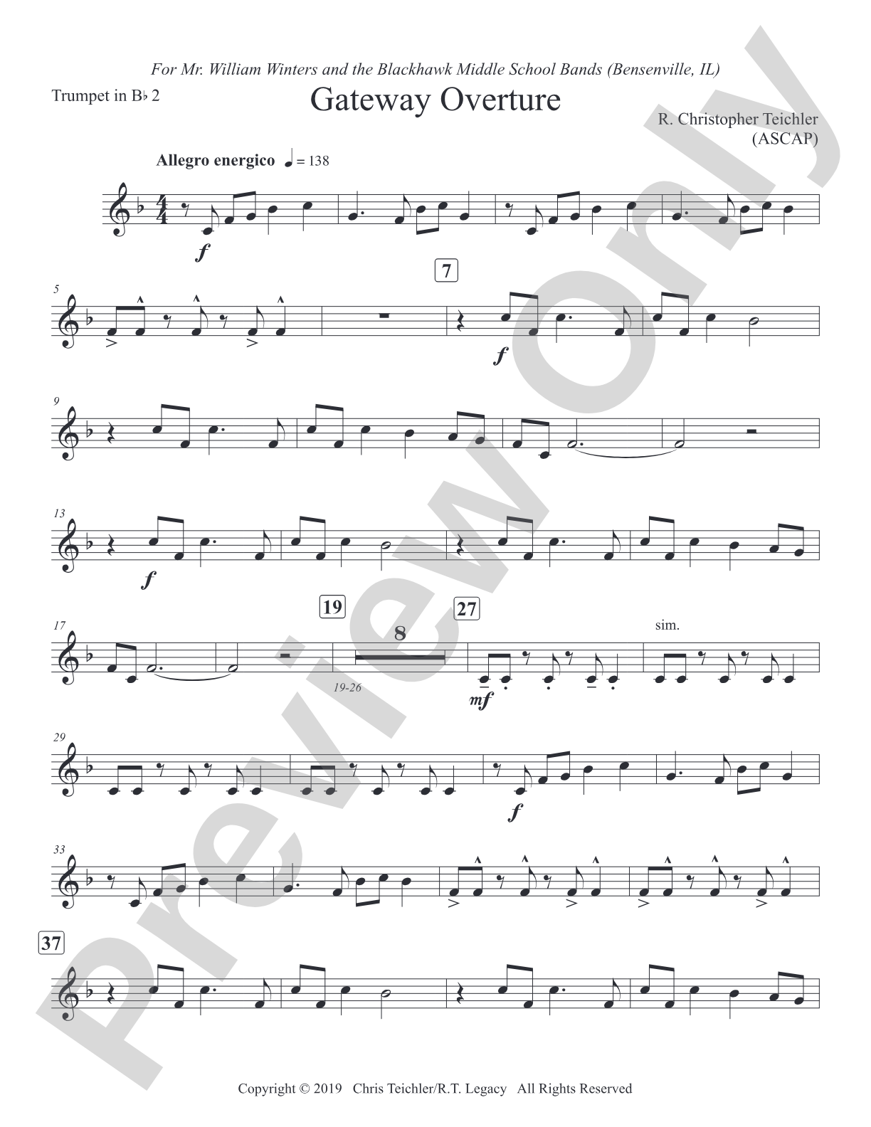 Gateway Overture: 2nd B-flat Trumpet