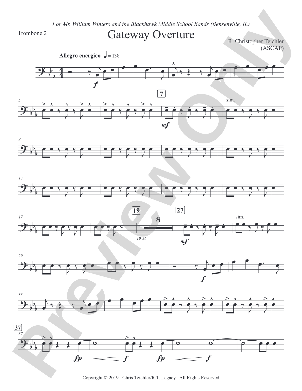 Gateway Overture: 2nd Trombone