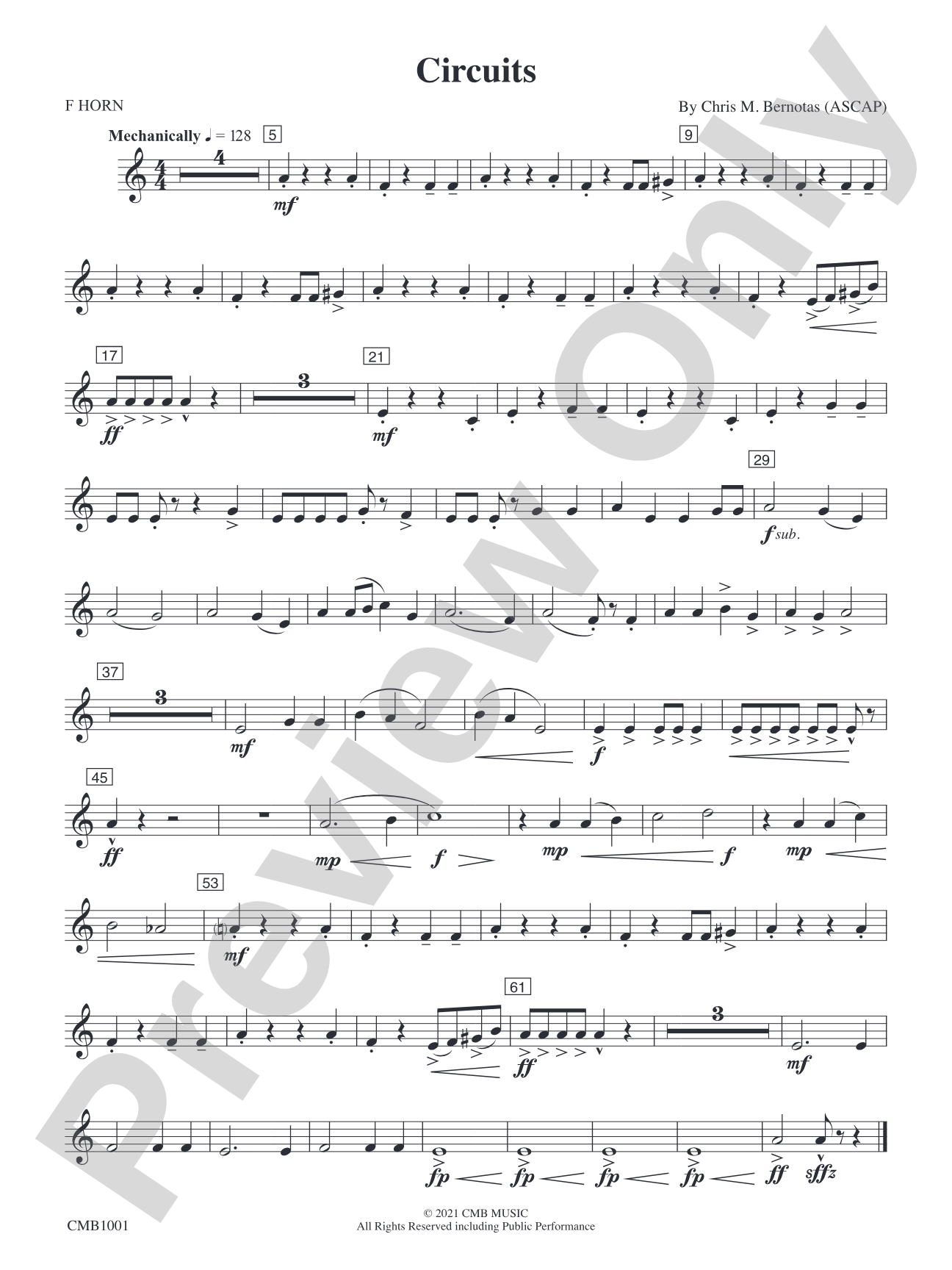 Circuits: 1st F Horn