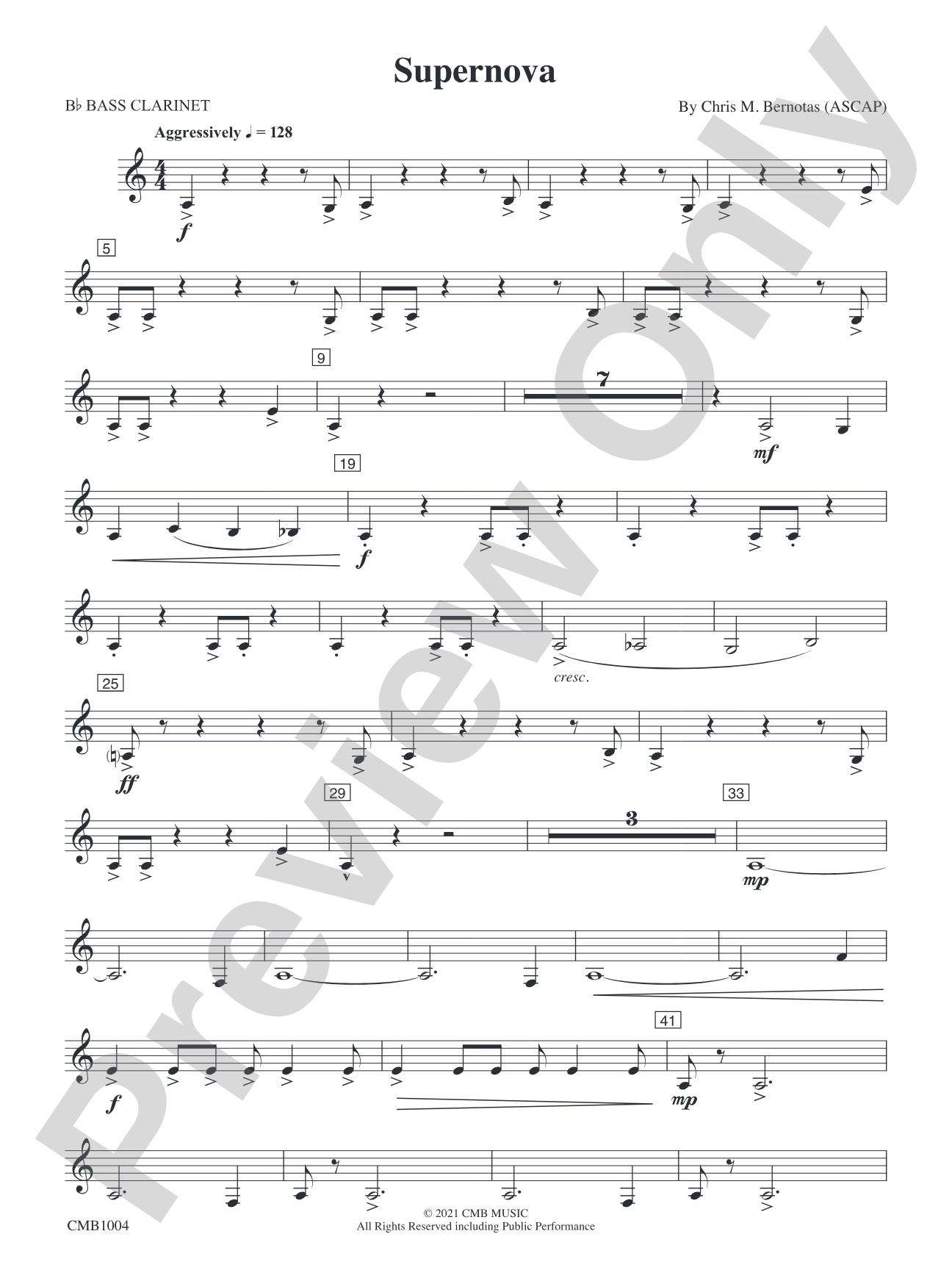 Supernova: Bass Clarinet 1