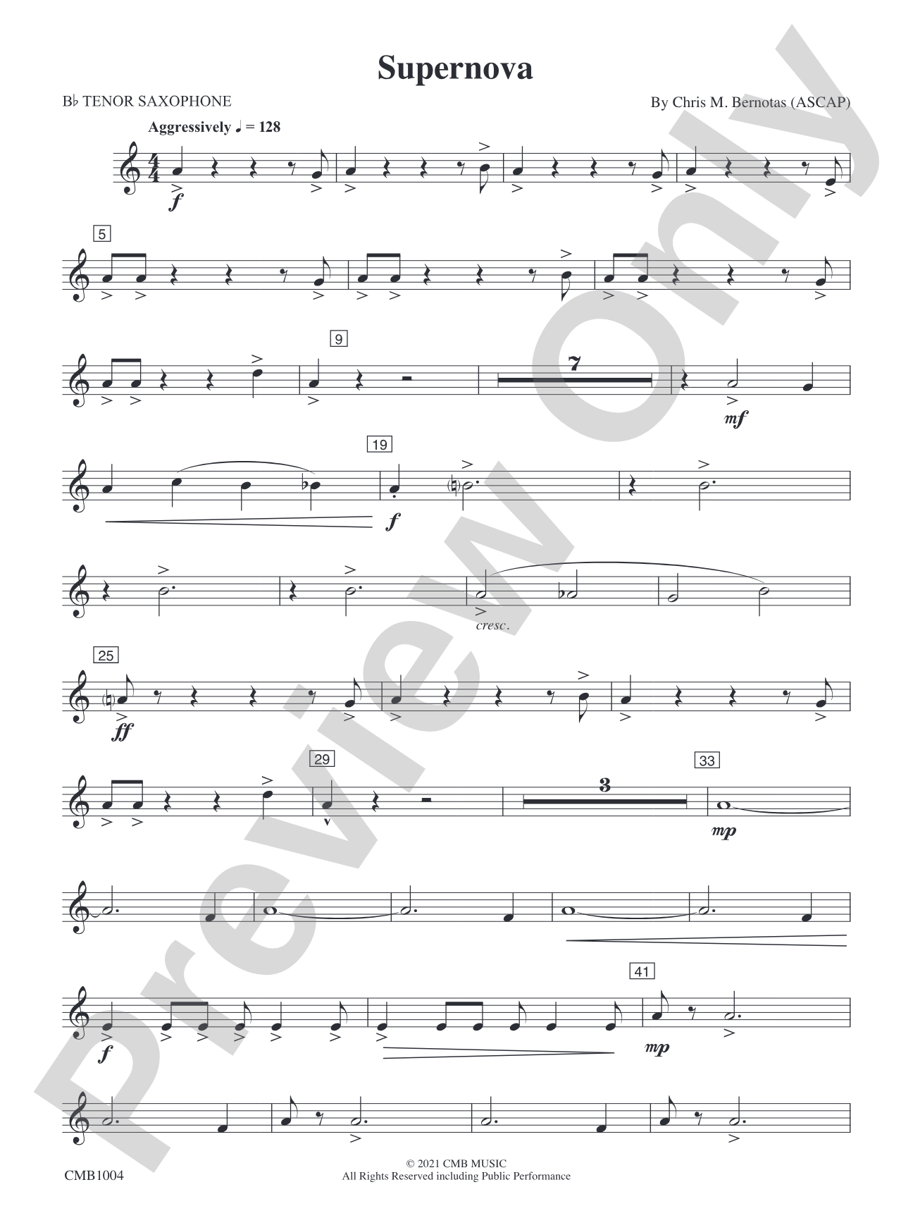 Supernova: B-flat Tenor Saxophone