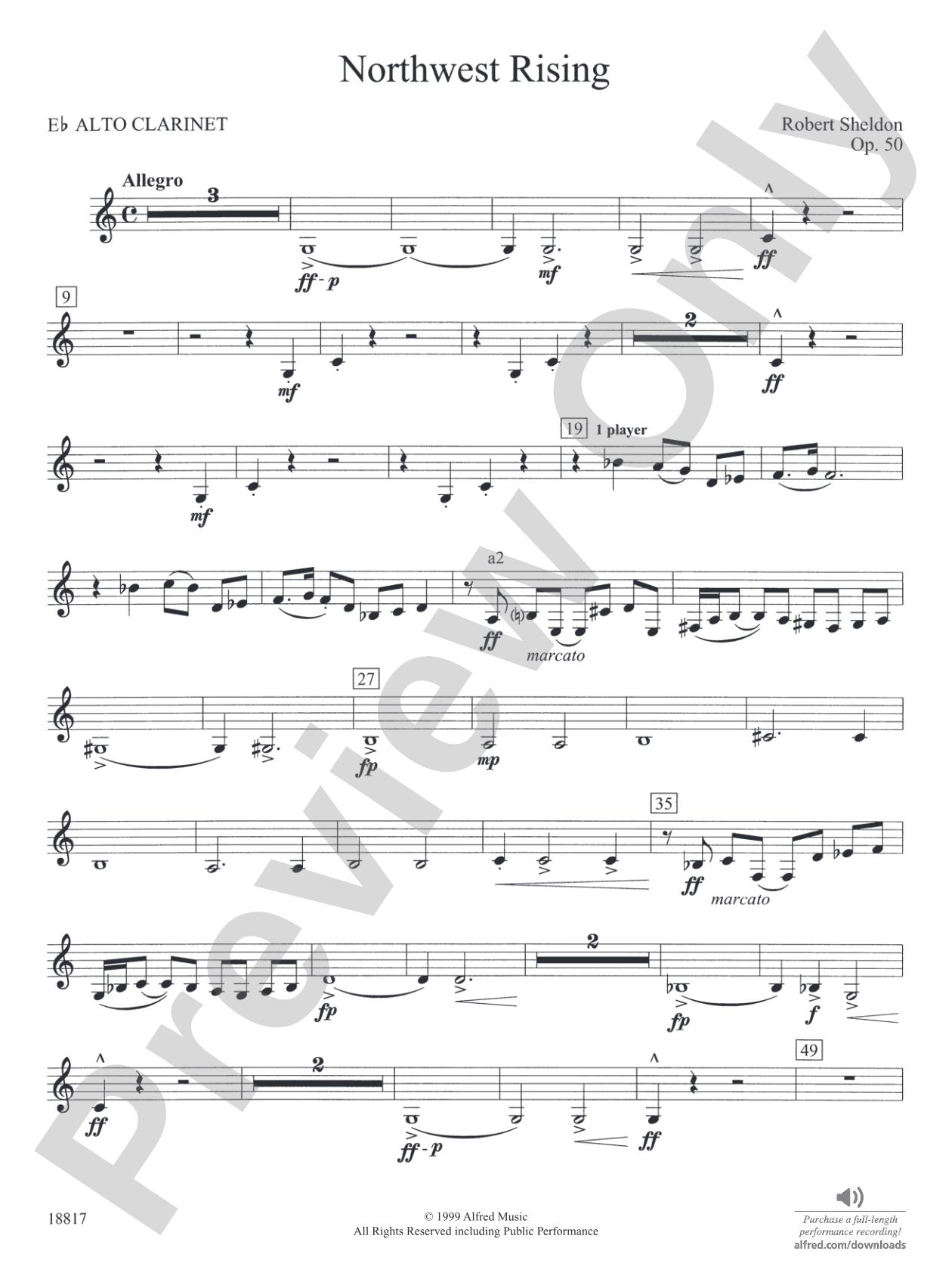 Northwest Rising: E-flat Alto Clarinet