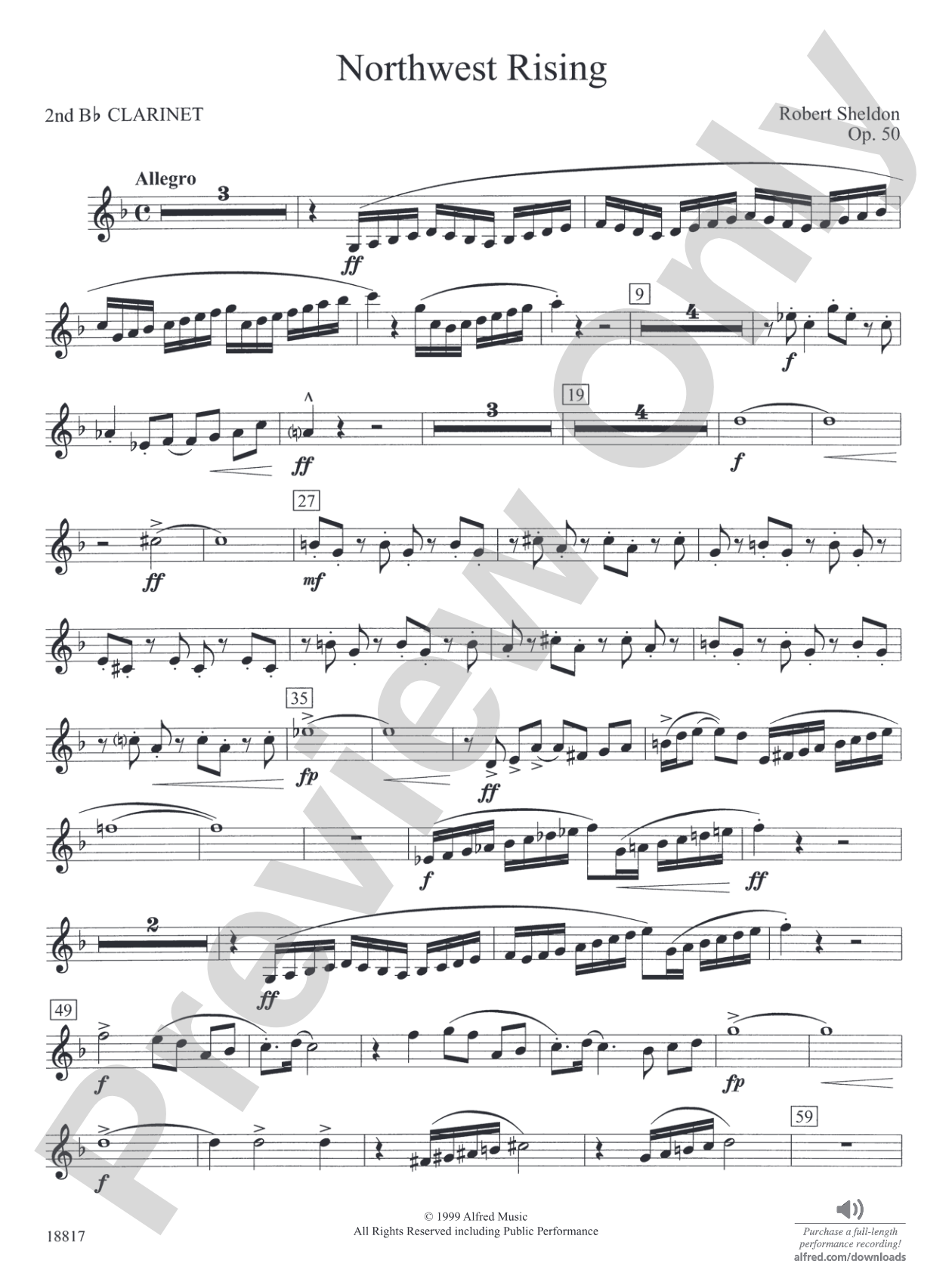 Northwest Rising: 2nd B-flat Clarinet