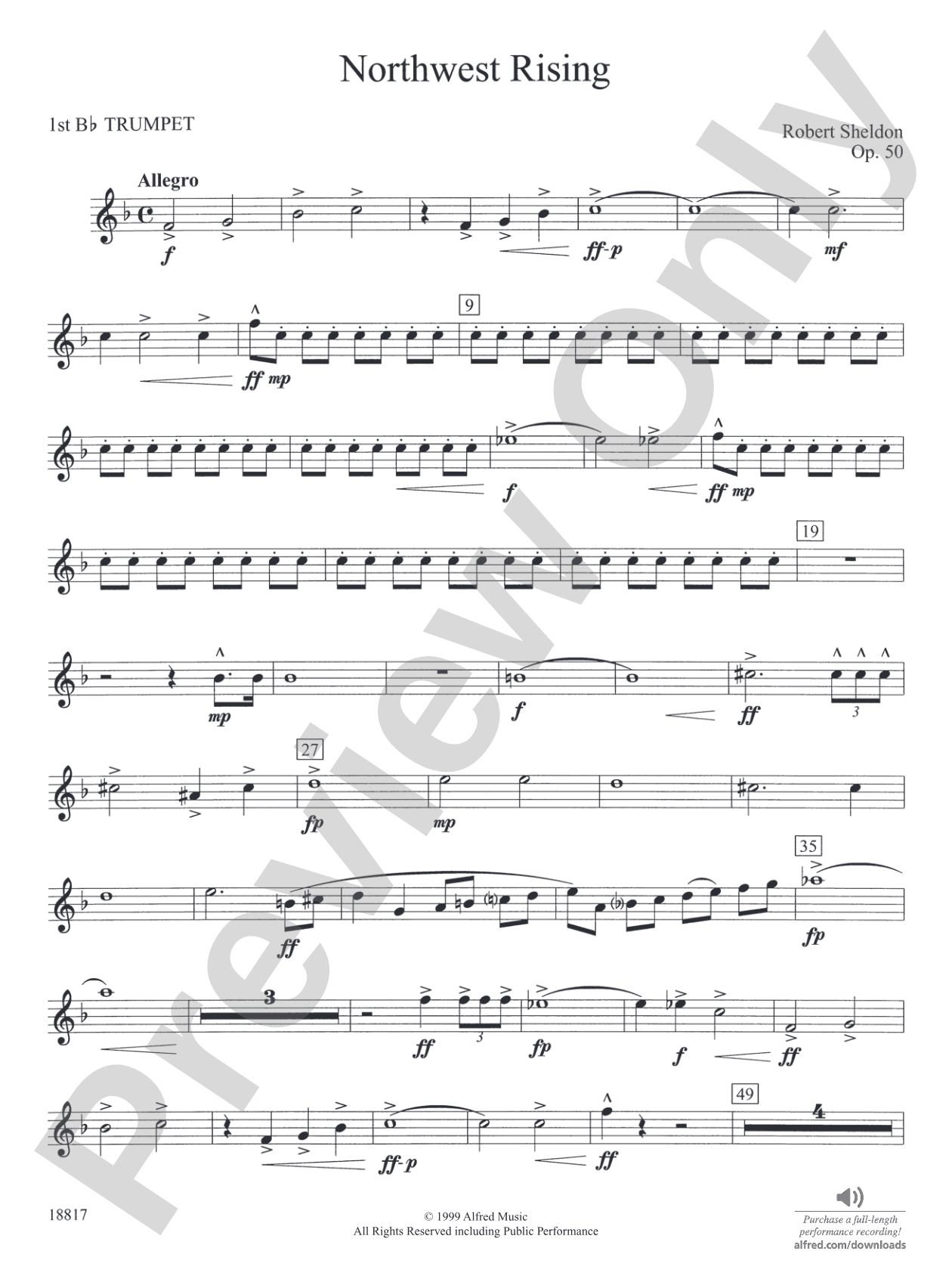 Northwest Rising: 1st B-flat Trumpet