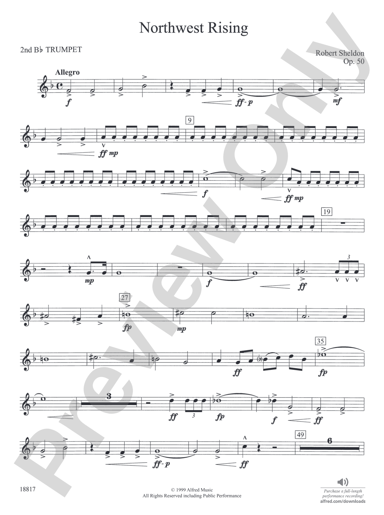 Northwest Rising: 2nd B-flat Trumpet