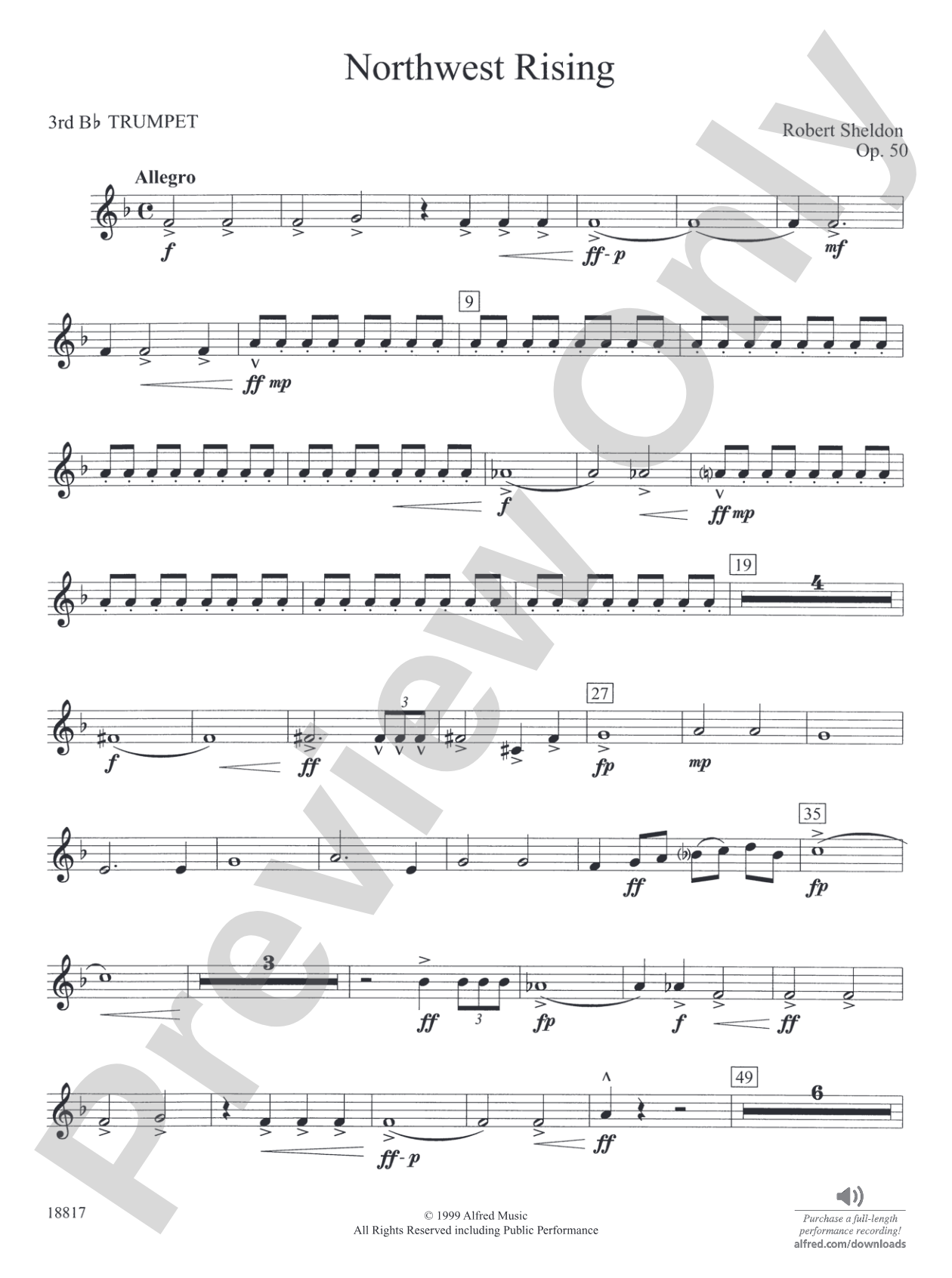 Northwest Rising: 3rd B-flat Trumpet