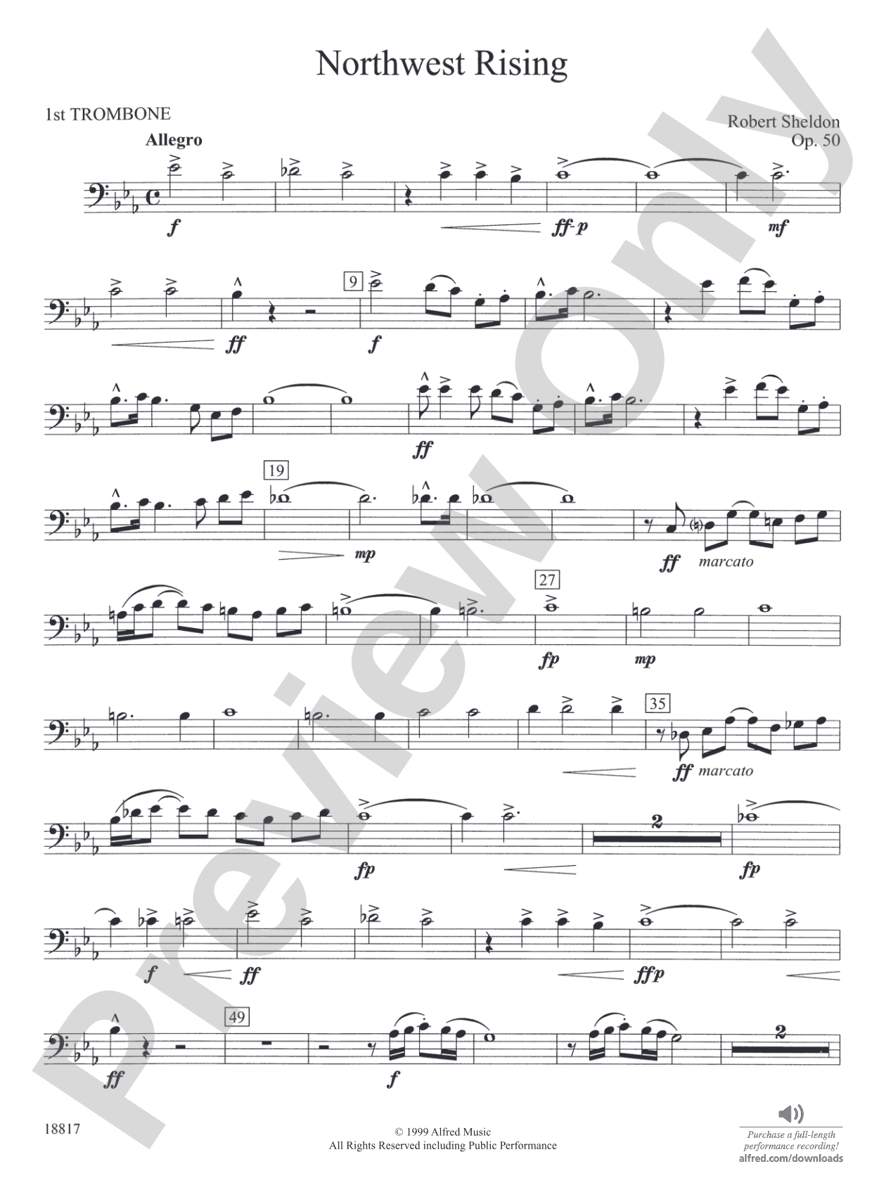 Northwest Rising: 1st Trombone