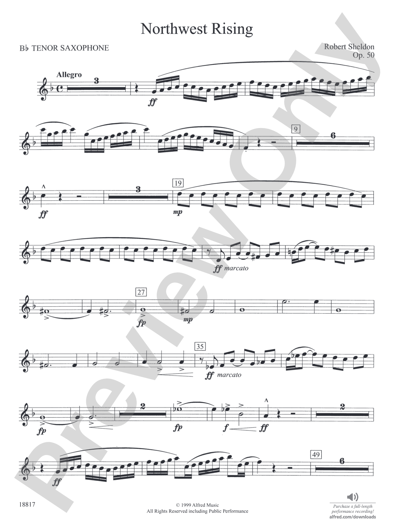 Northwest Rising: B-flat Tenor Saxophone