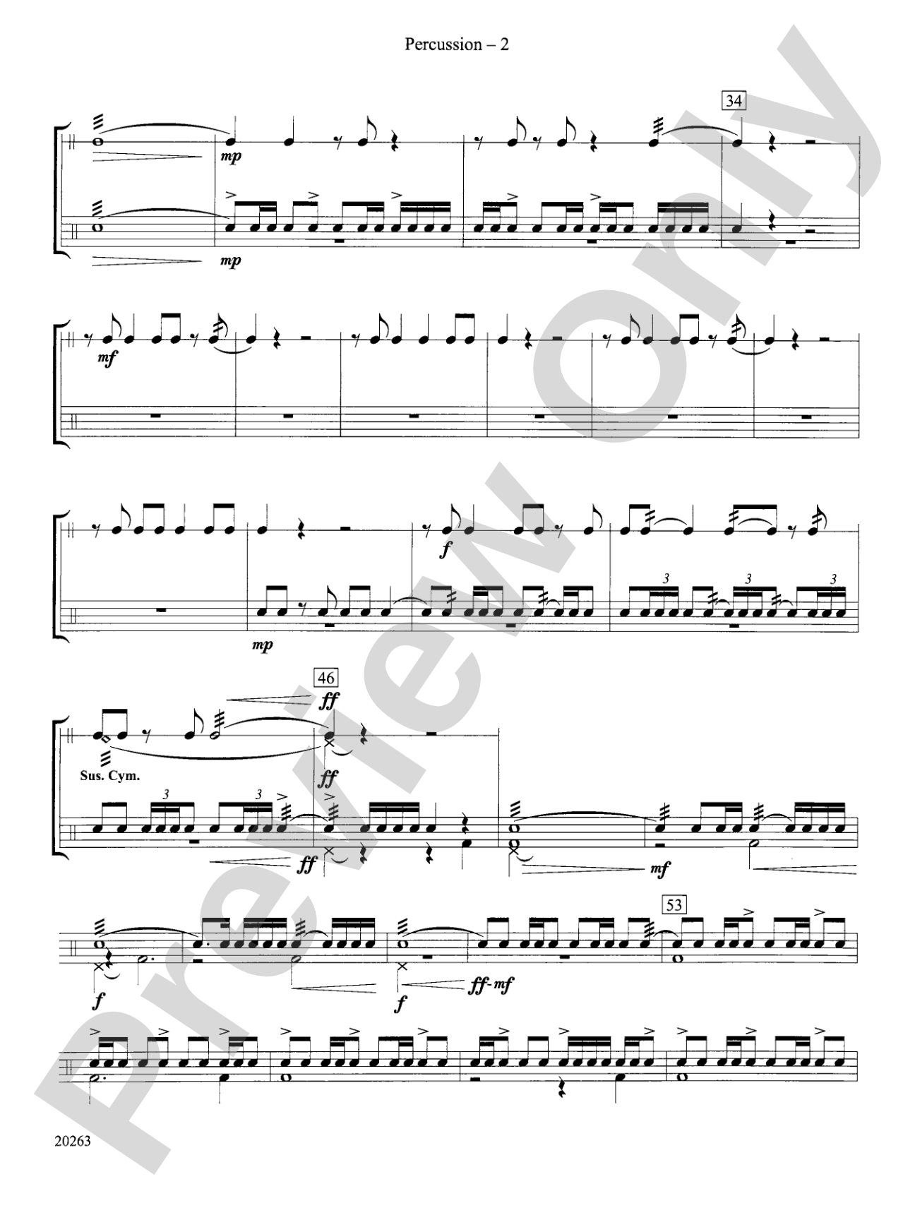 A Simple Celebration: 1st Percussion