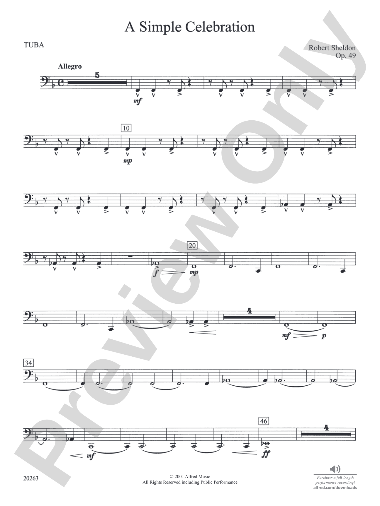 A Simple Celebration: Tuba