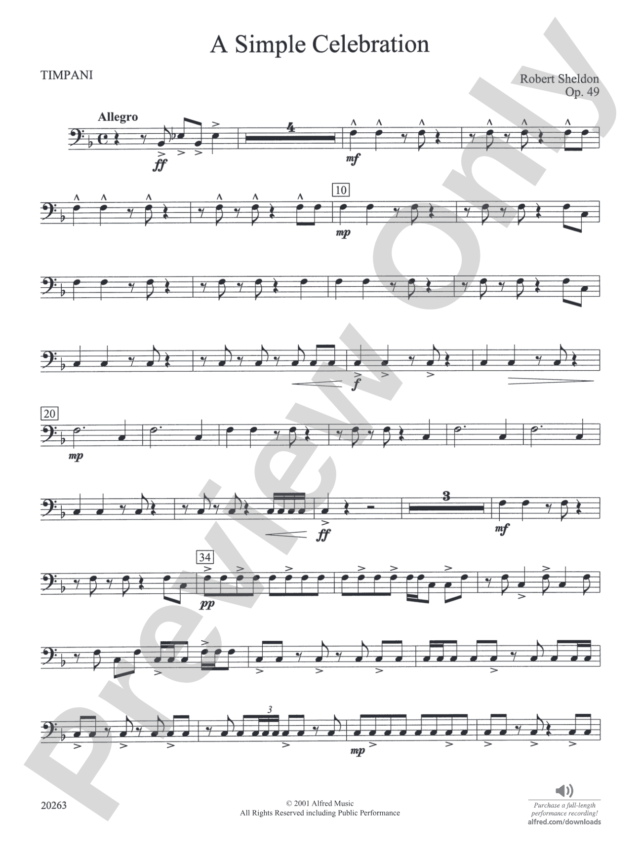 A Simple Celebration: Timpani
