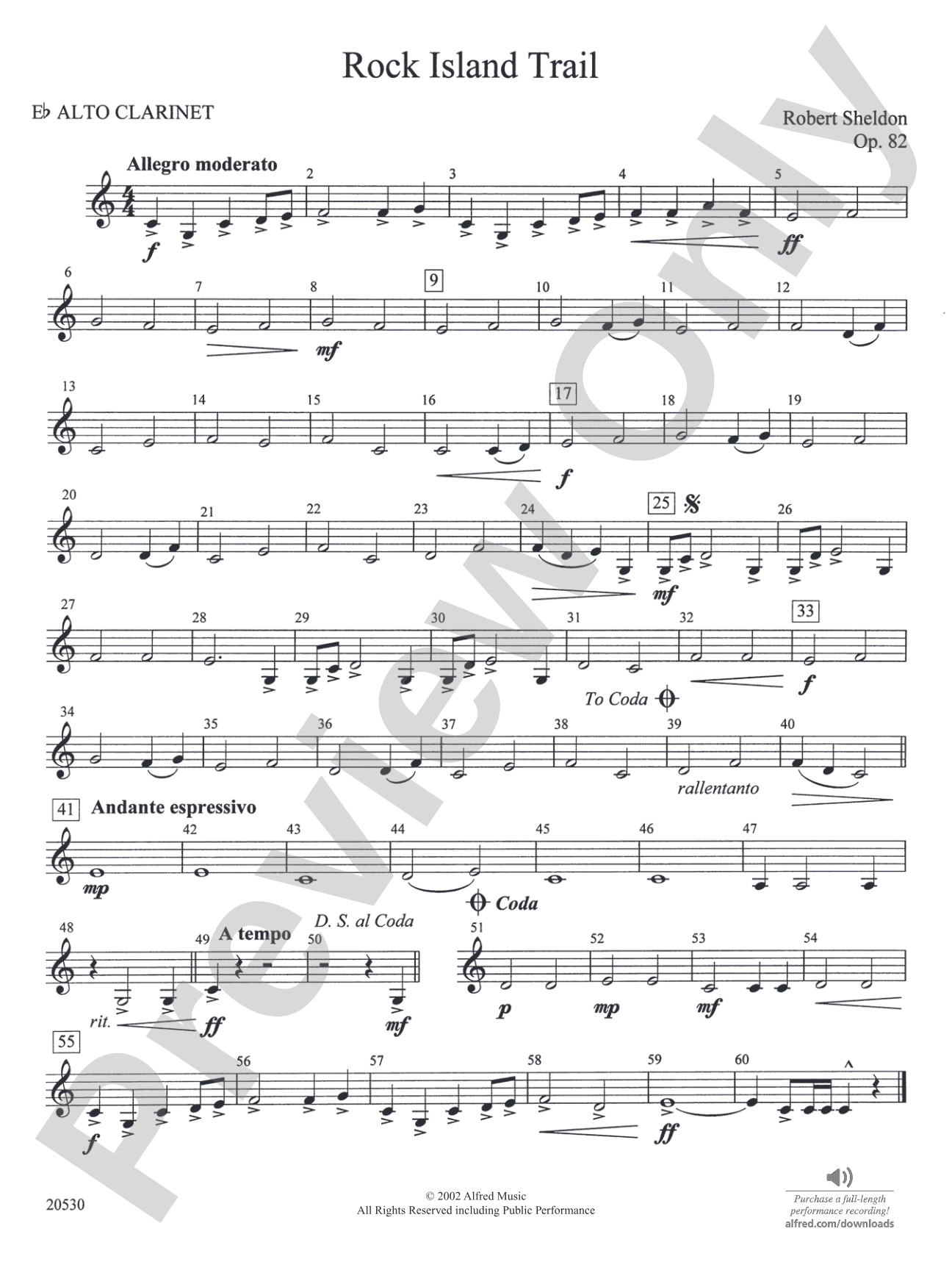 Rock Island Trail: E-flat Alto Clarinet