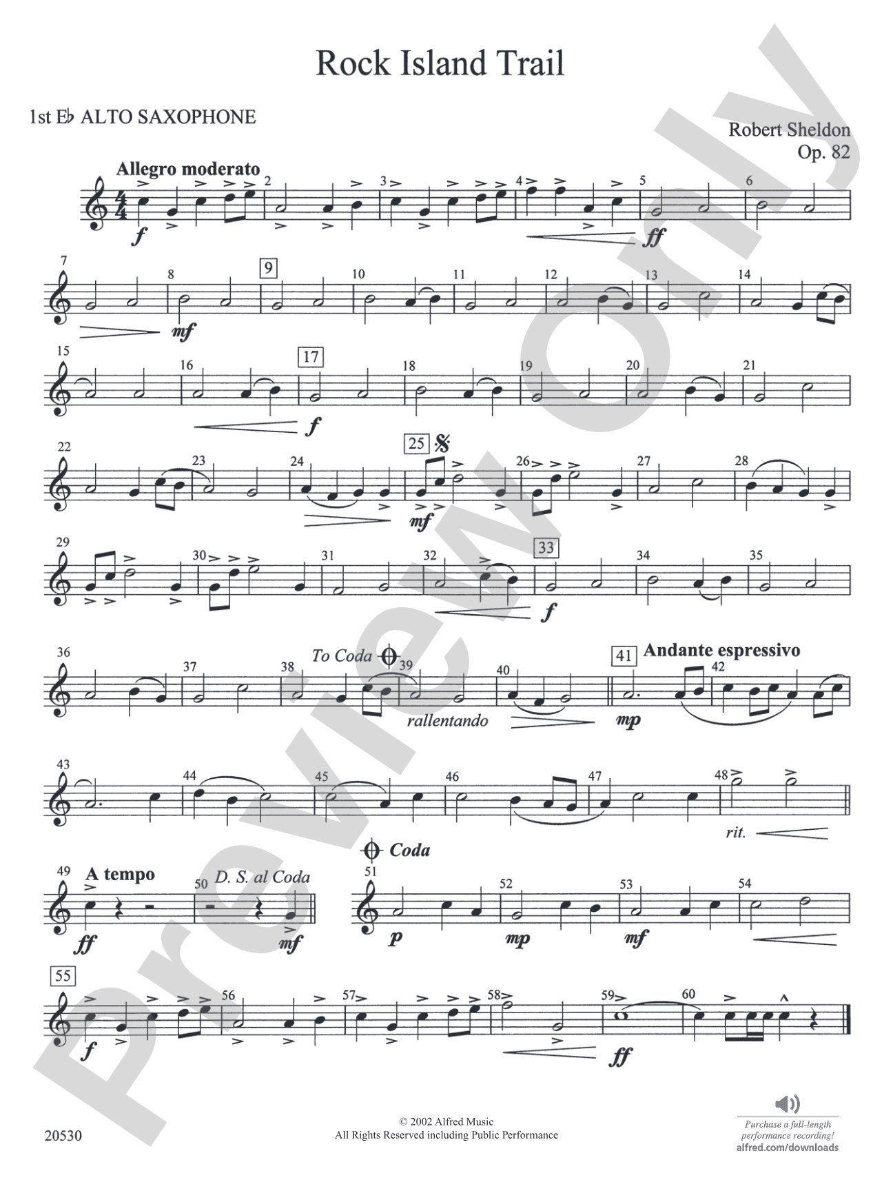 Rock Island Trail: E-flat Alto Saxophone
