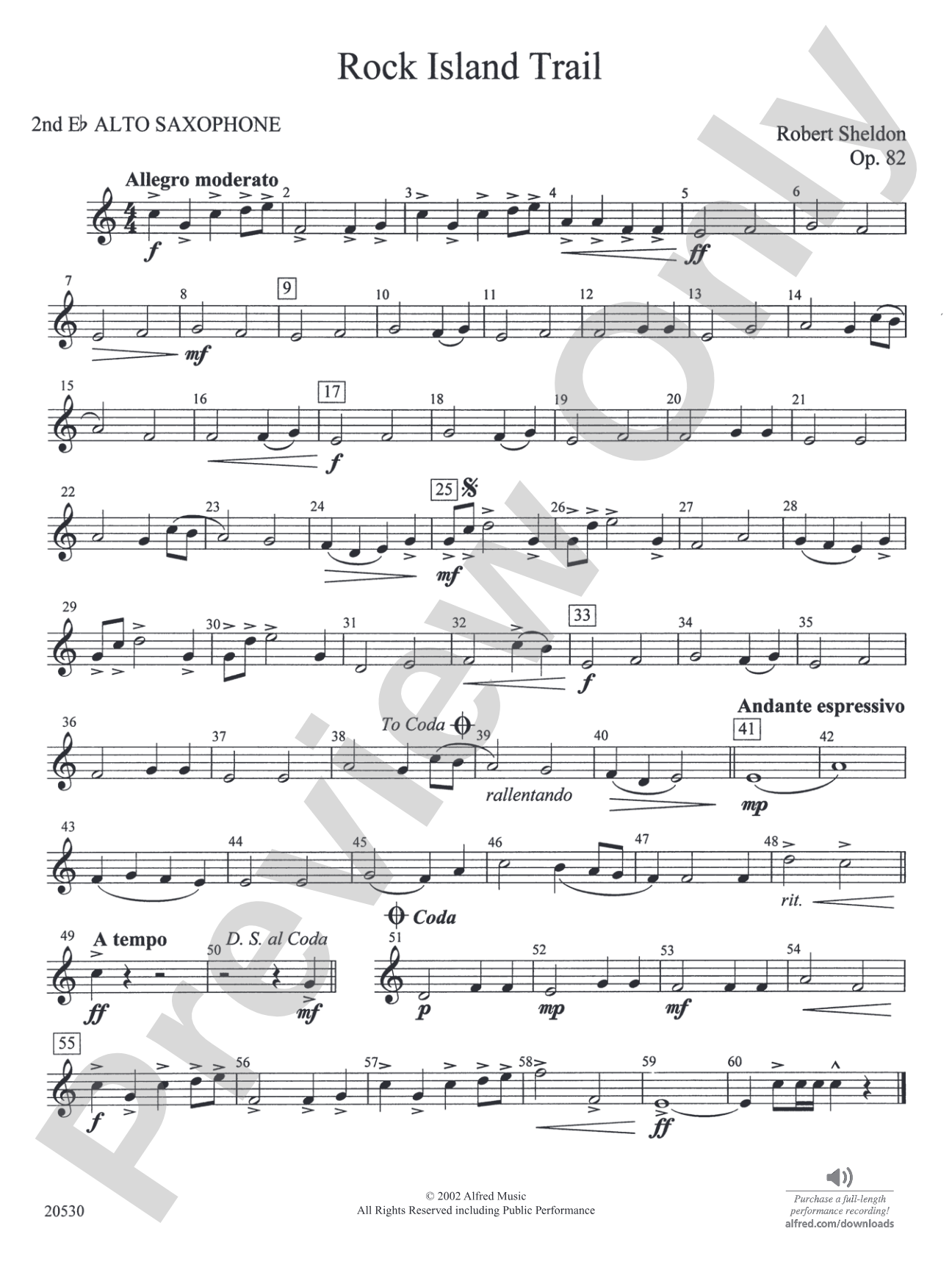 Rock Island Trail: 2nd E-flat Alto Saxophone